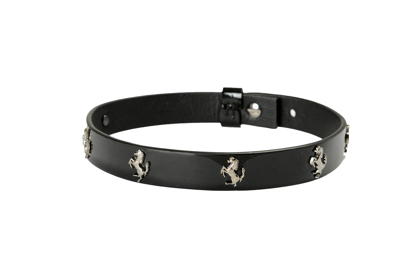 Scuderia Ferrari Patent Leather Double Coil Hypersonic 100% Leather Bracelet