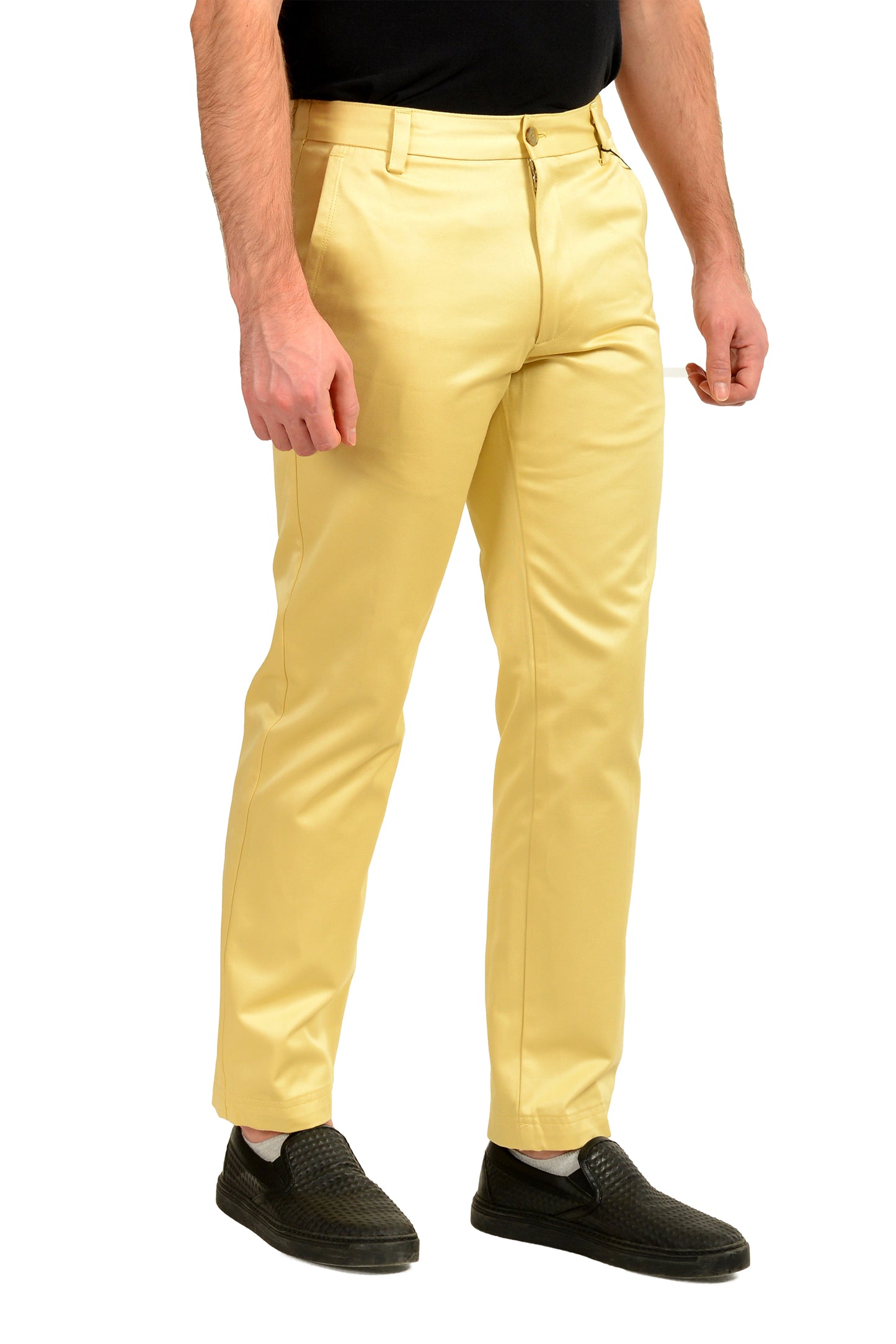Hugo Boss "C-Kent-GW" Straight Fit Yellow Flat Front Pants US 32/32 IT 32/32