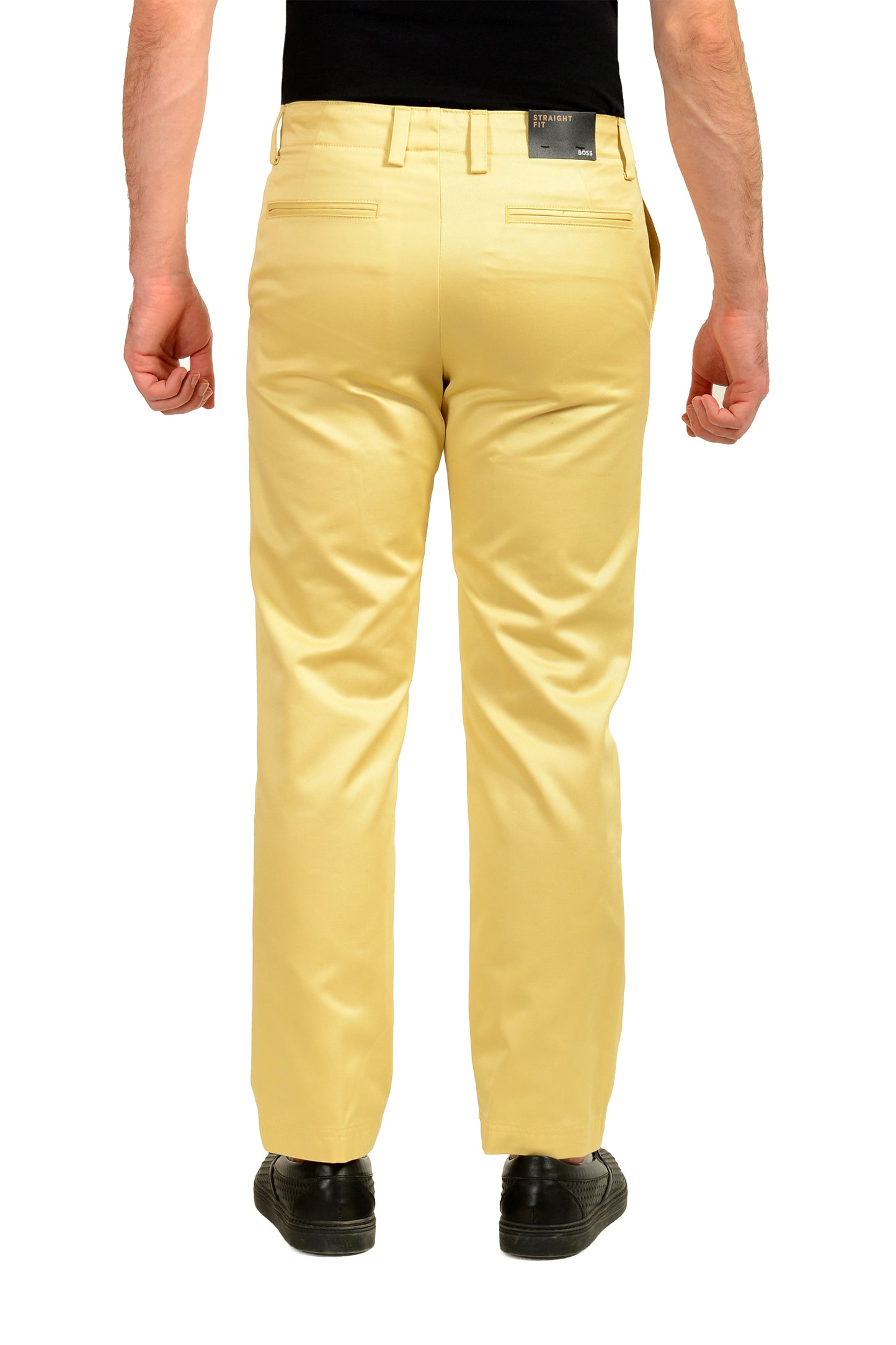 Hugo Boss "C-Kent-GW" Straight Fit Yellow Flat Front Pants US 32/32 IT 32/32