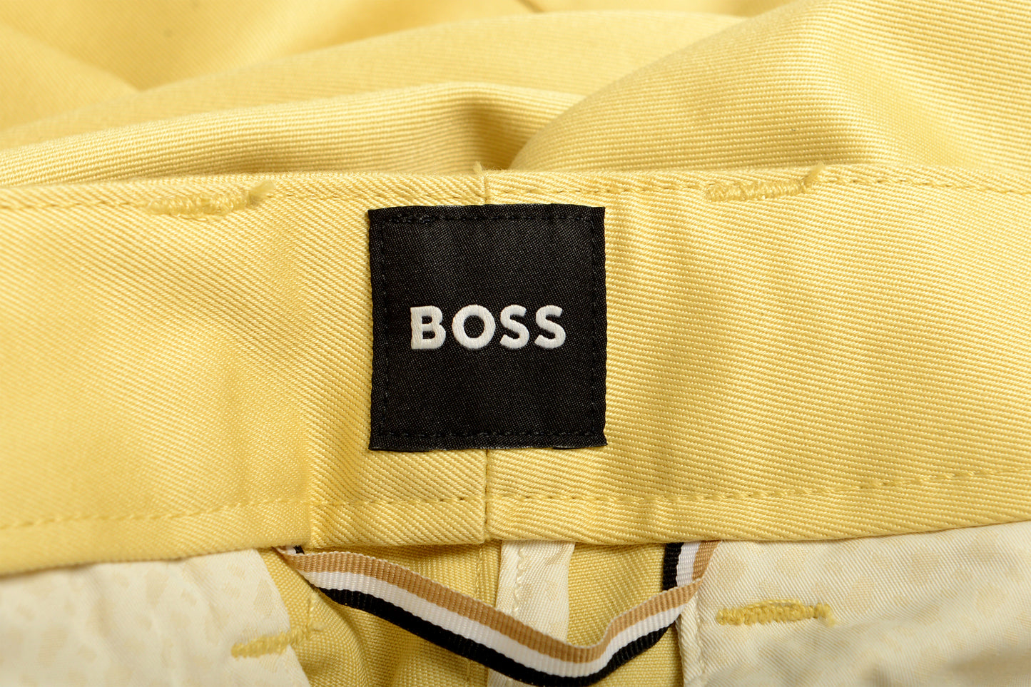 Hugo Boss "C-Kent-GW" Straight Fit Yellow Flat Front Pants US 32/32 IT 32/32