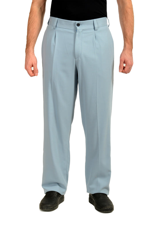 Hugo Boss "Flips251X" Modern Fit Blue Pleated Dress Pants US 32R IT 48