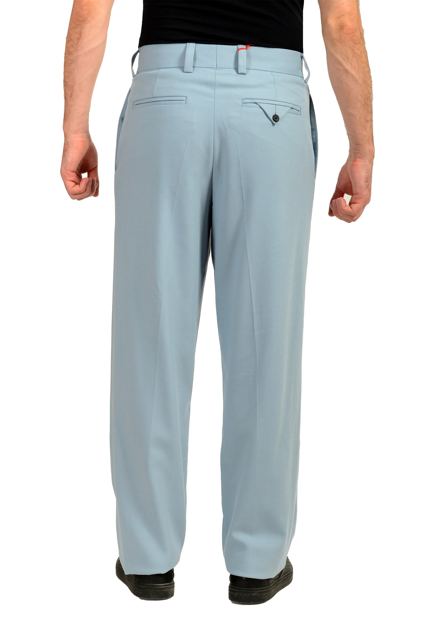 Hugo Boss "Flips251X" Modern Fit Blue Pleated Dress Pants US 32R IT 48