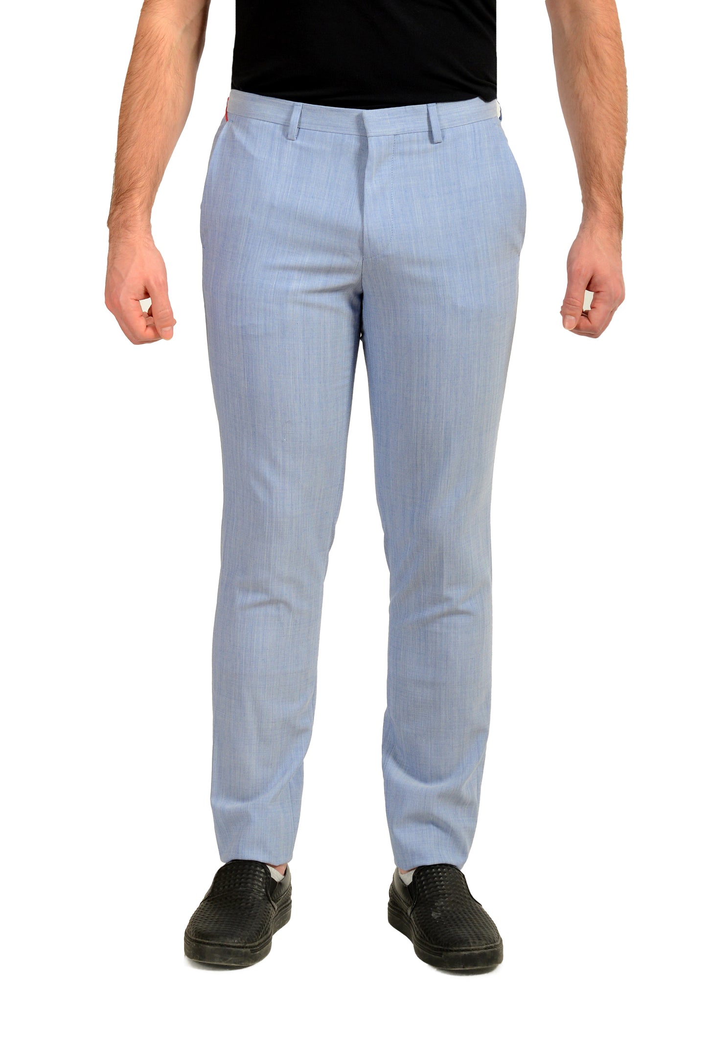 Hugo Boss "Hesten232X" Extra Slim Fit Wool Flat Front Dress Pants US 32R IT 48