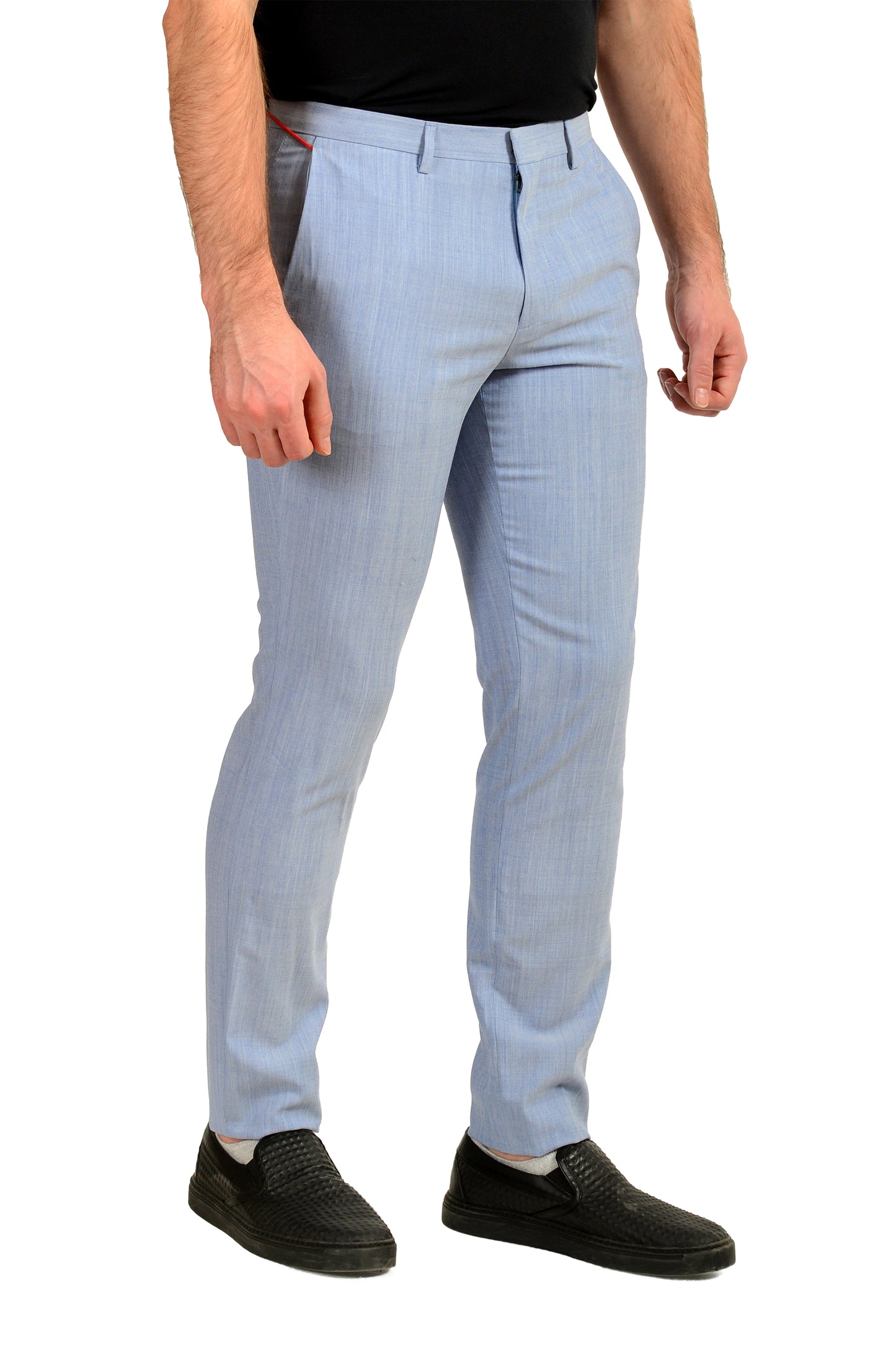 Hugo Boss "Hesten232X" Extra Slim Fit Wool Flat Front Dress Pants US 32R IT 48