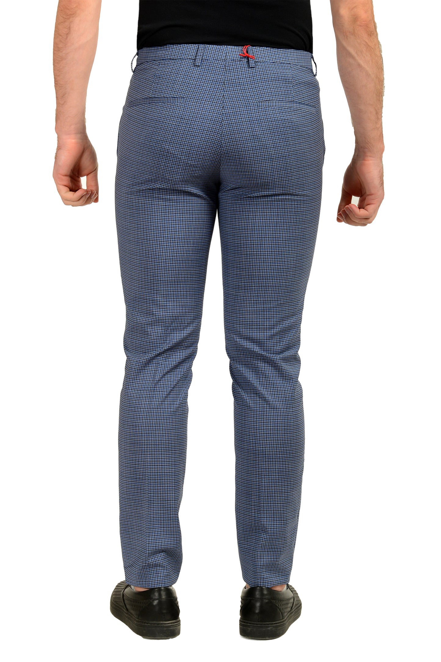 Hugo Boss "Hesten212" 100% Wool Plaid Flat Front Dress Pants US 32R IT 48