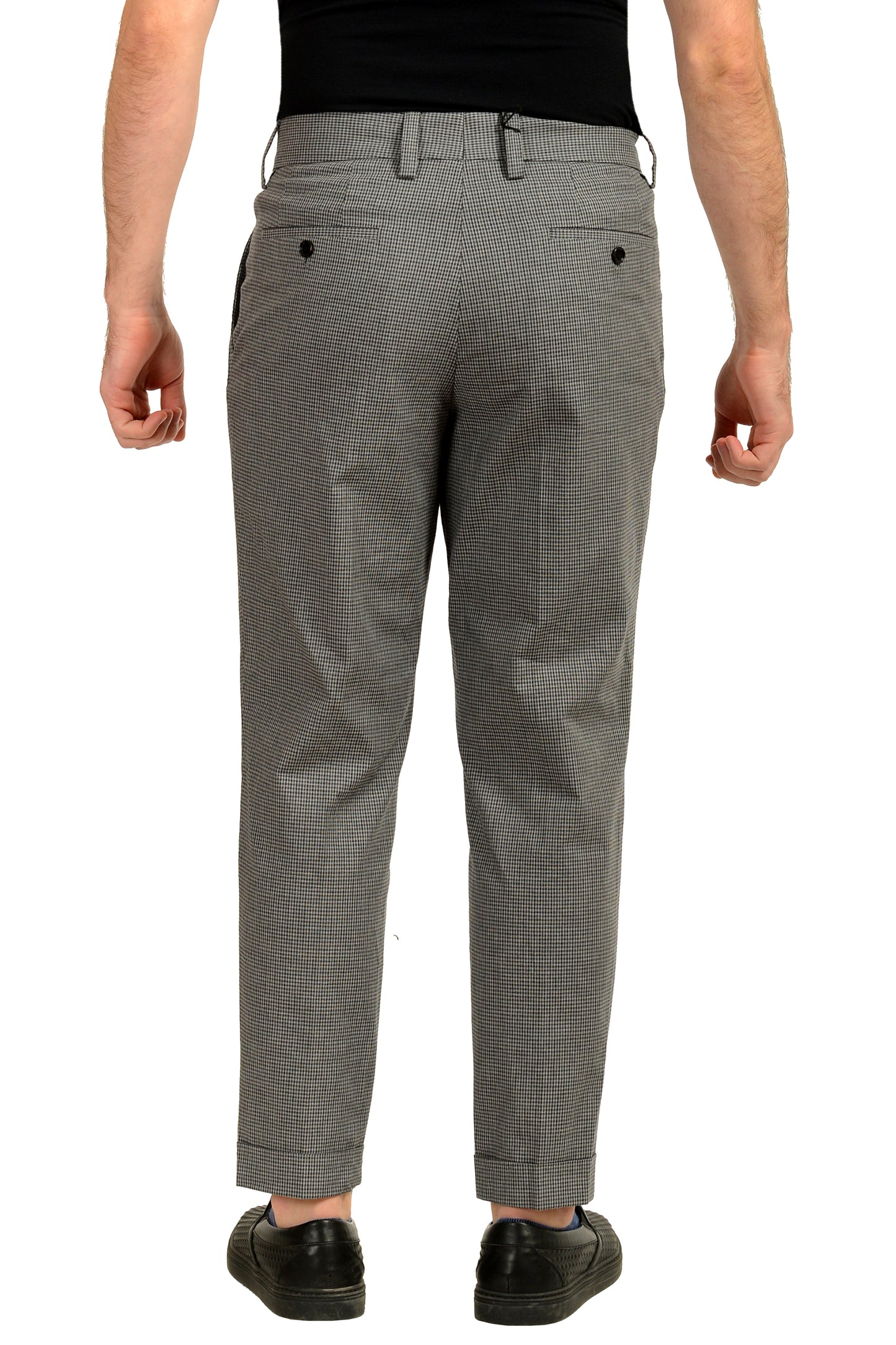 Hugo Boss "Porte" Multi-Color Plaid Pleated Front Pants US 32R IT 48
