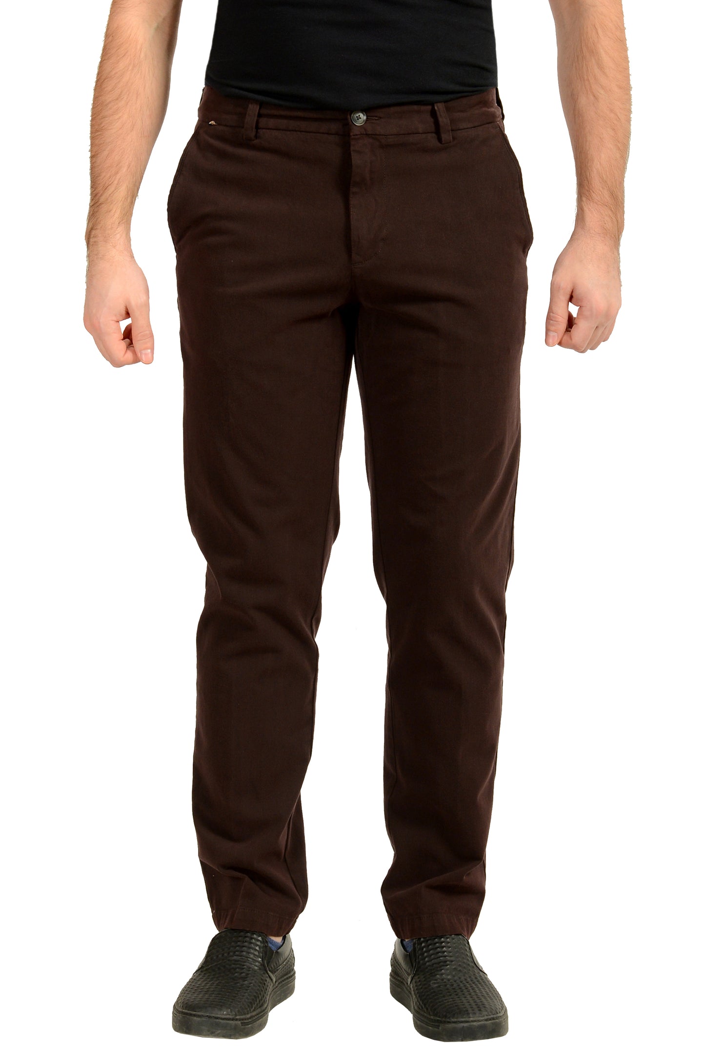 Hugo Boss "H-Kane1" Regular Fit Purple Flat Front Casual Pants US 32/32 IT 32/32