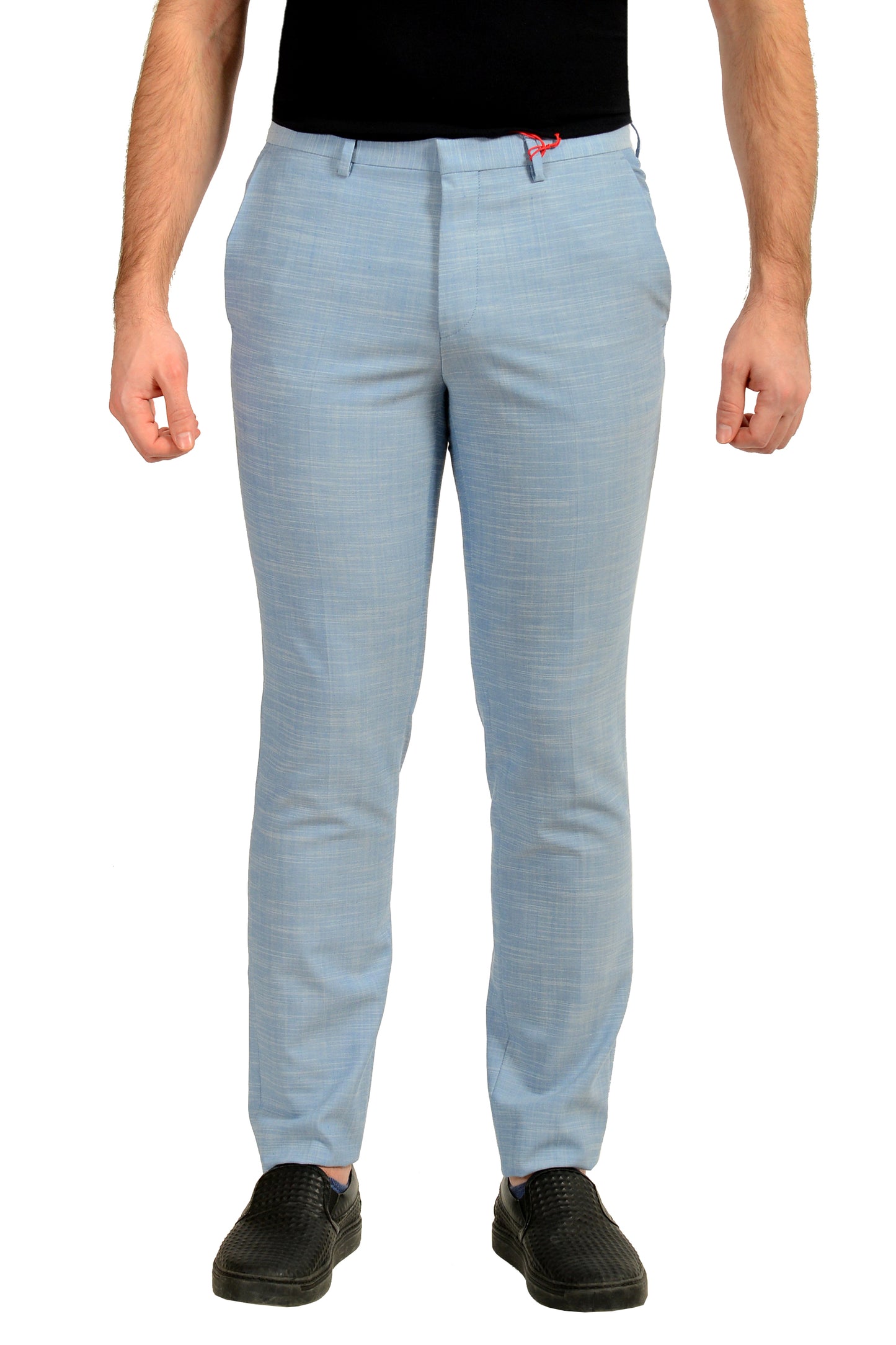 Hugo Boss "Hesten232X" Extra Slim Fit Wool Flat Front Dress Pants US 32R IT 48