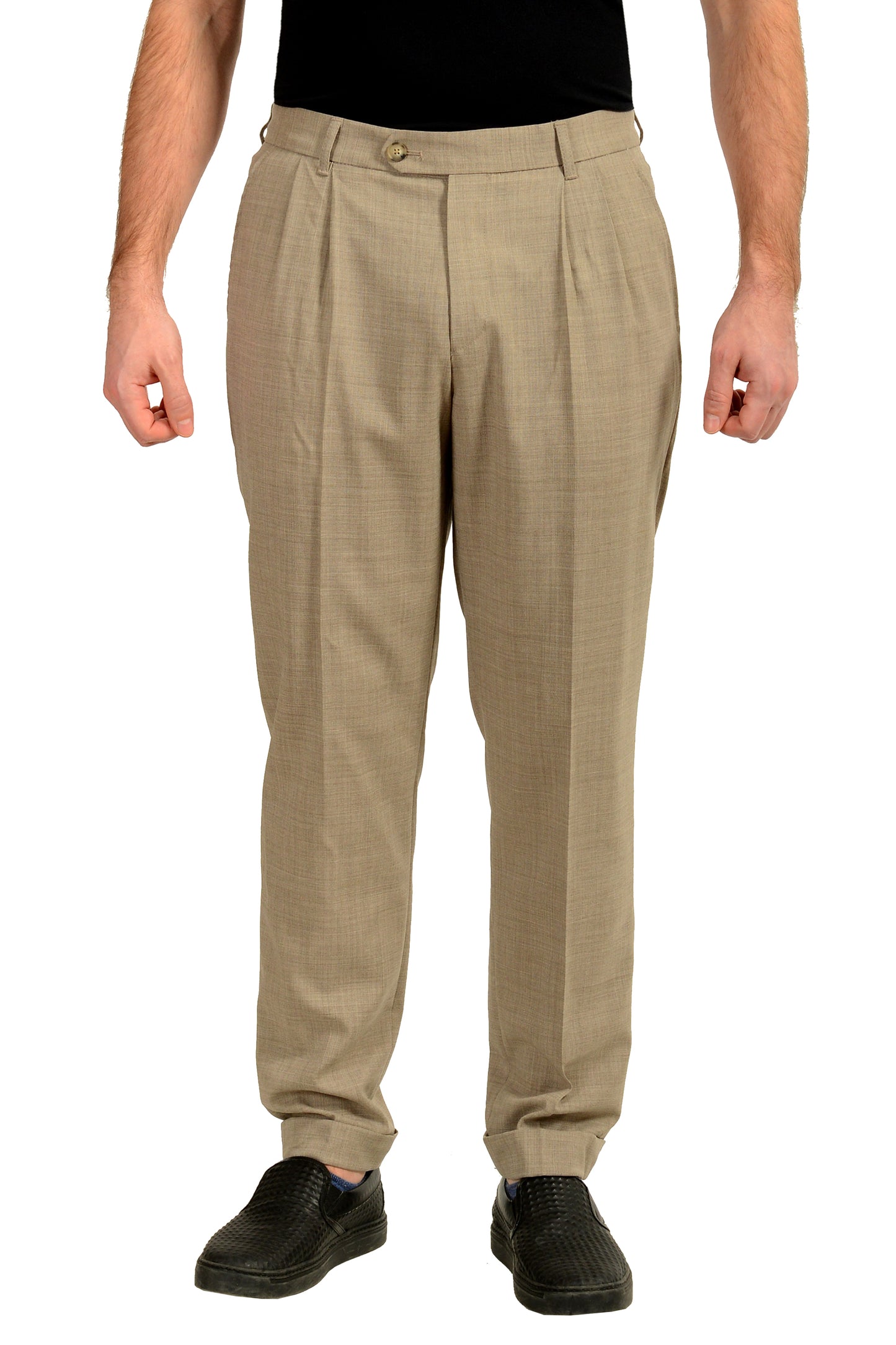 Hugo Boss "C-Perin-DPL-TU-253" Relaxed Fit 100% Wool Dress Pants US 32R IT 48