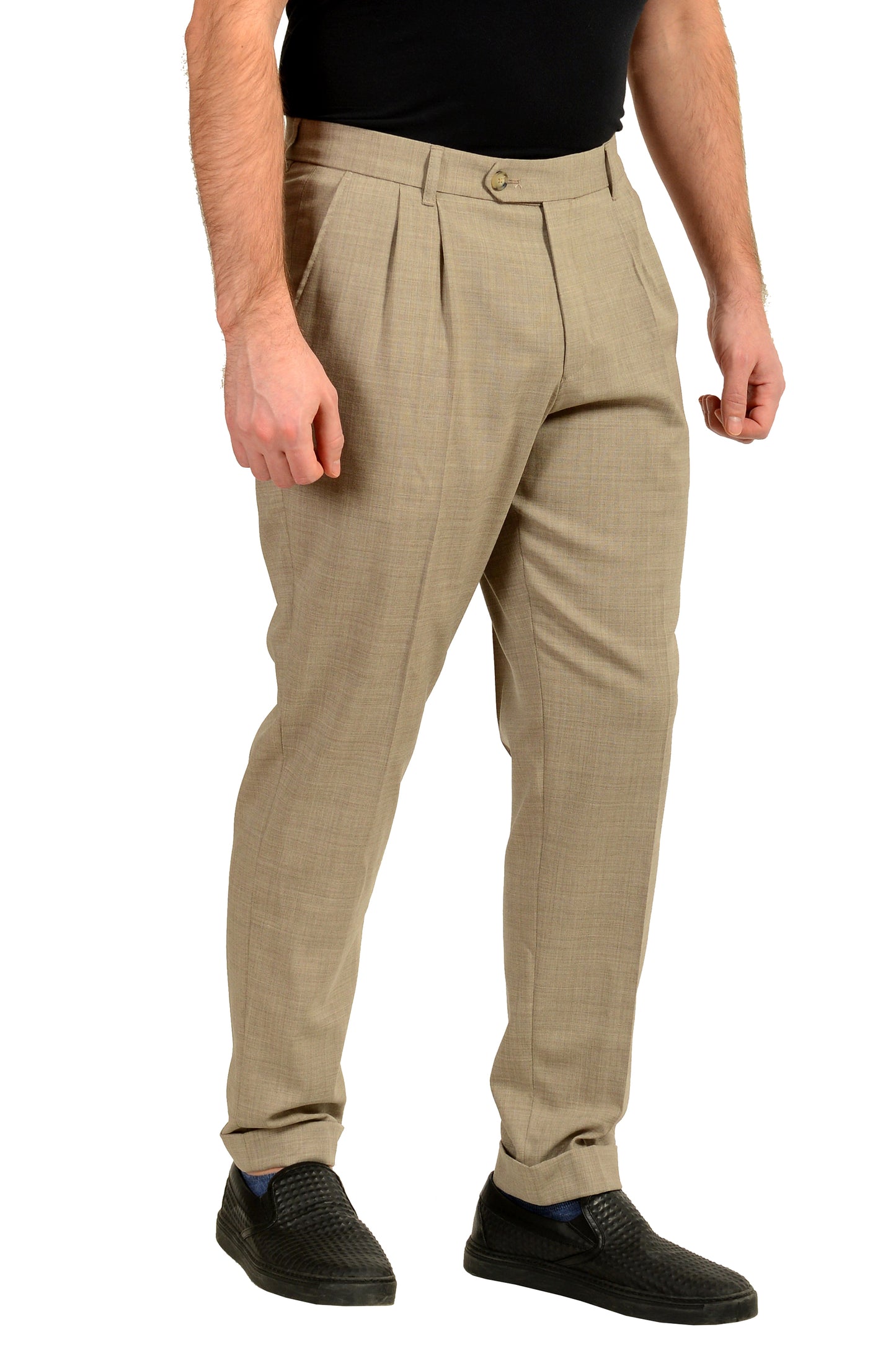 Hugo Boss "C-Perin-DPL-TU-253" Relaxed Fit 100% Wool Dress Pants US 32R IT 48