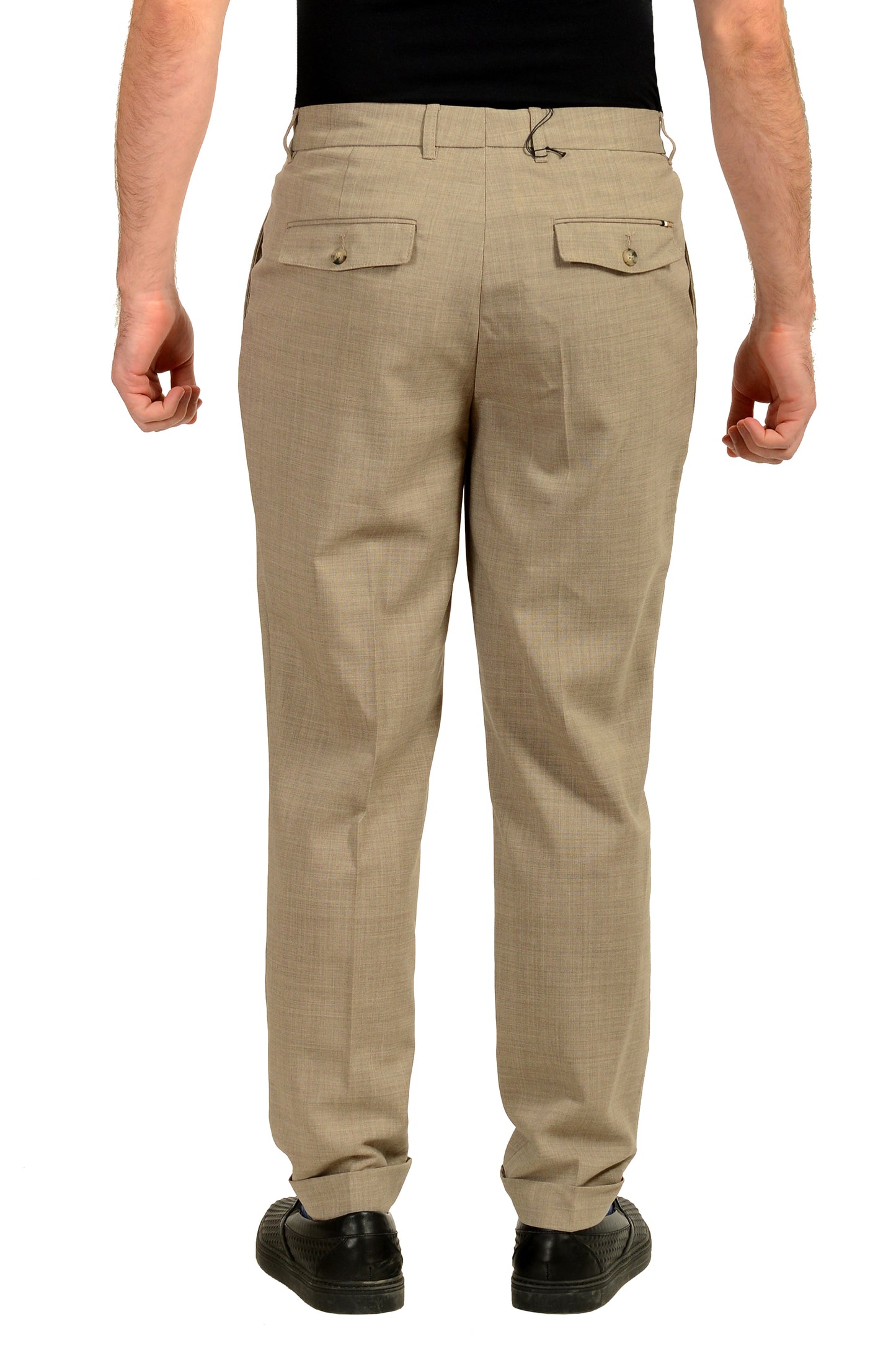 Hugo Boss "C-Perin-DPL-TU-253" Relaxed Fit 100% Wool Dress Pants US 32R IT 48