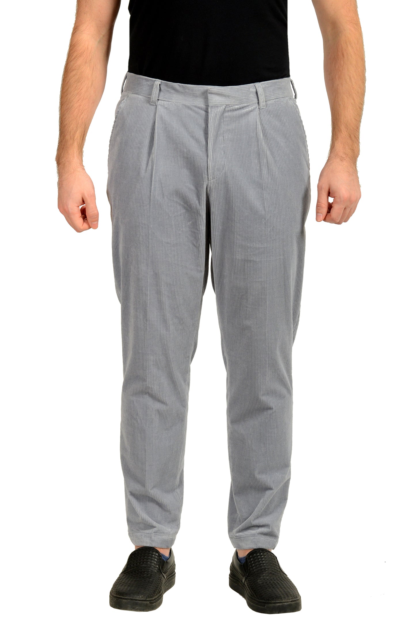 Hugo Boss "C-Perin-PL-253" Relaxed Fit Corduroy Pleated Front Pants US 32R IT 48