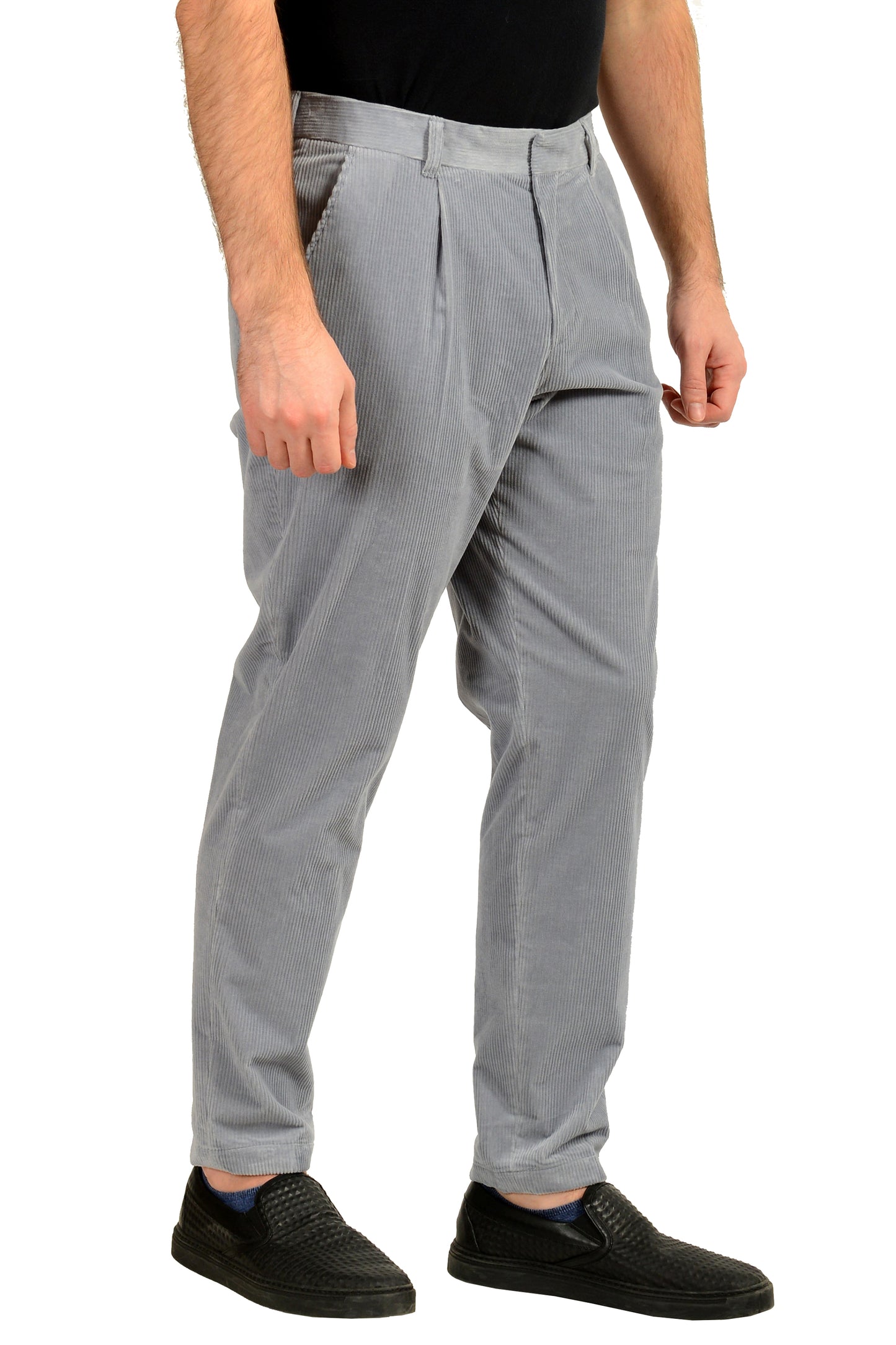 Hugo Boss "C-Perin-PL-253" Relaxed Fit Corduroy Pleated Front Pants US 32R IT 48