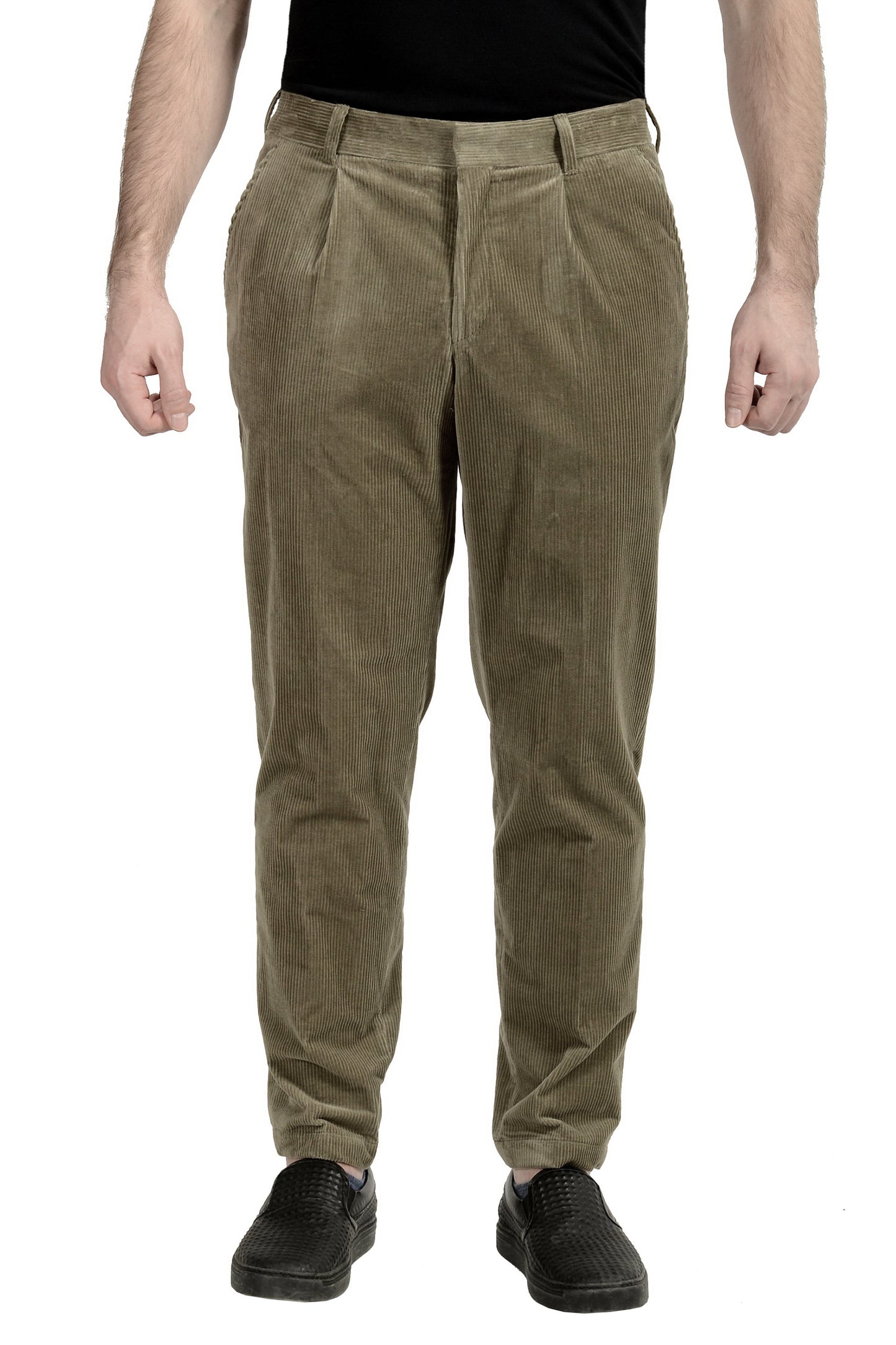Hugo Boss "C-Perin-PL-253" Relaxed Fit Corduroy Pleated Front Pants US 32R IT 48