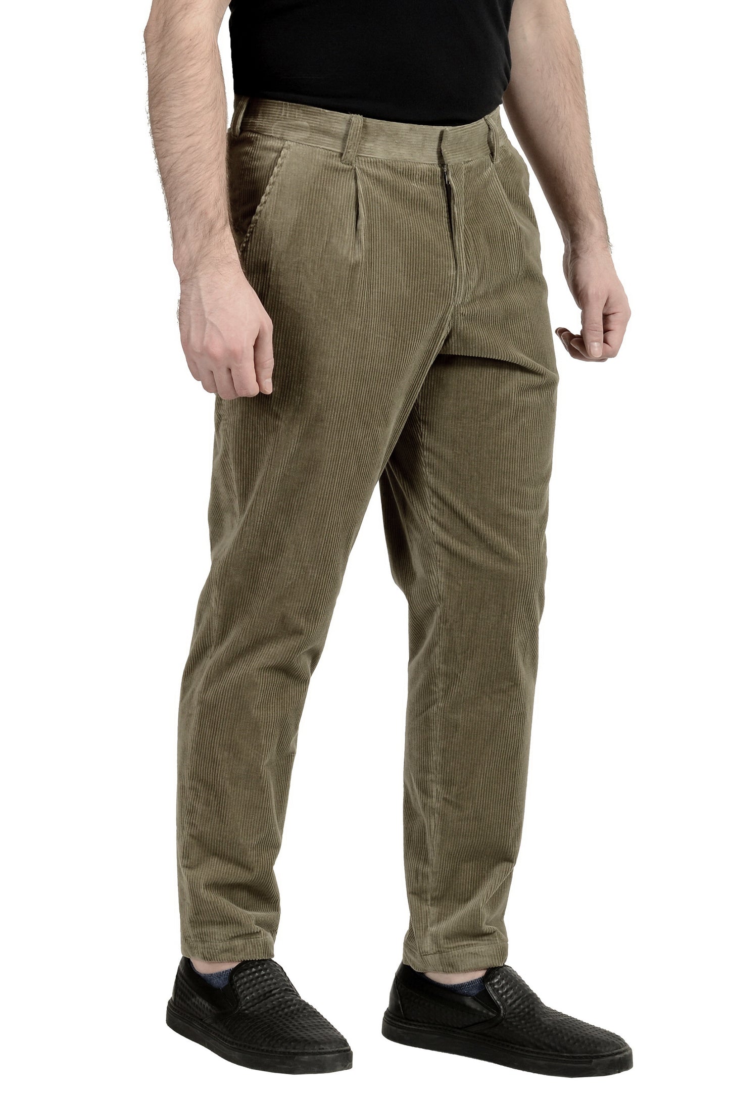 Hugo Boss "C-Perin-PL-253" Relaxed Fit Corduroy Pleated Front Pants US 32R IT 48