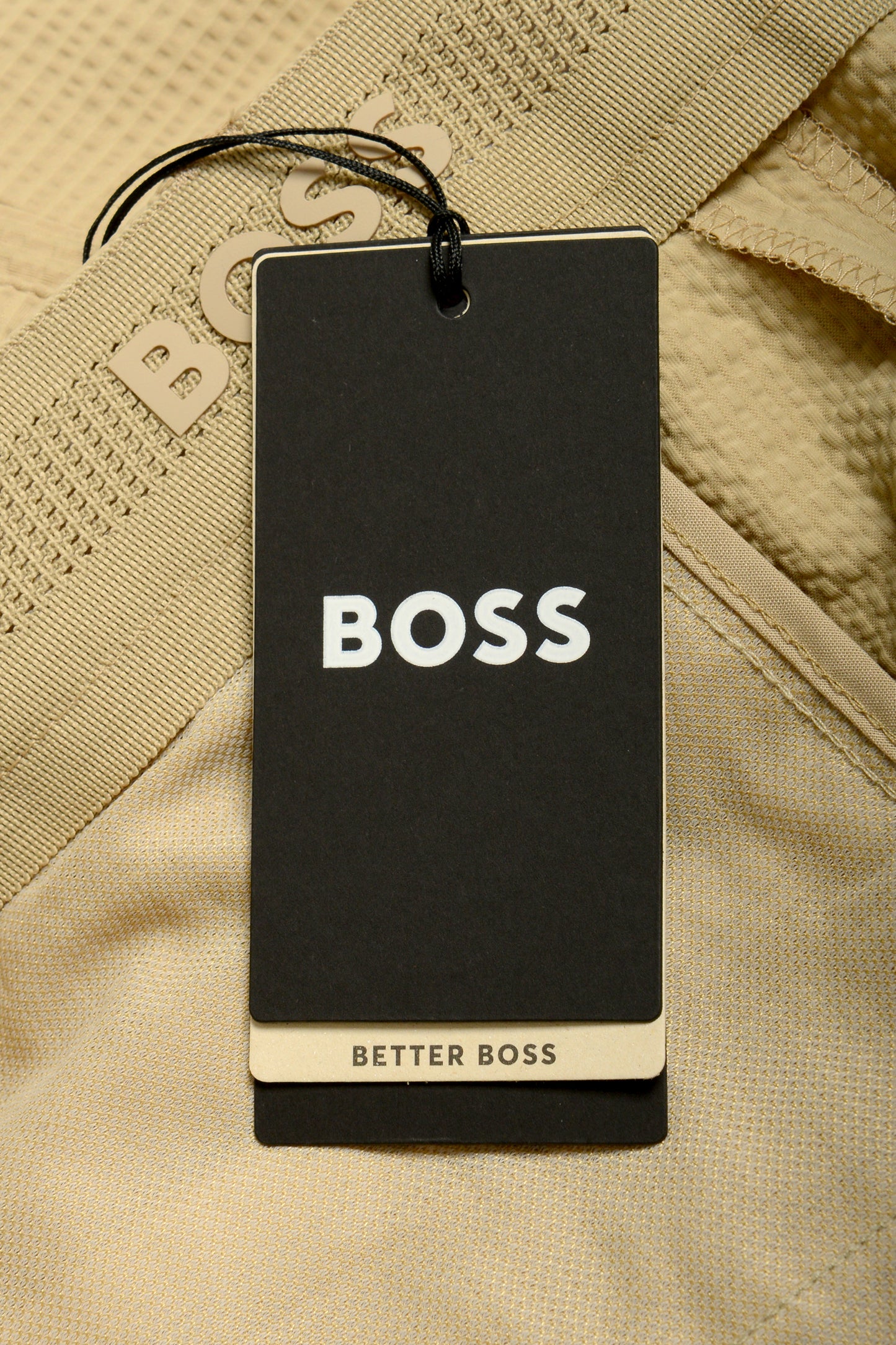 Hugo Boss "P-Perin-J-EL-WG-252" Beige Plaid Flat Front Pants US 34R IT 50