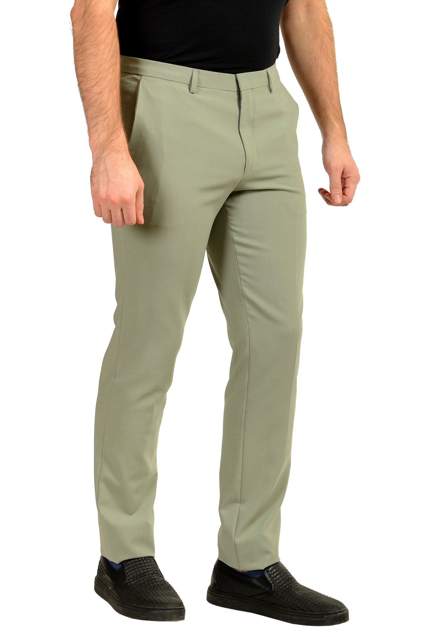 Hugo Boss "Hesten232X" Extra Slim Fit Sage Wool Dress Pants US 34L IT 50