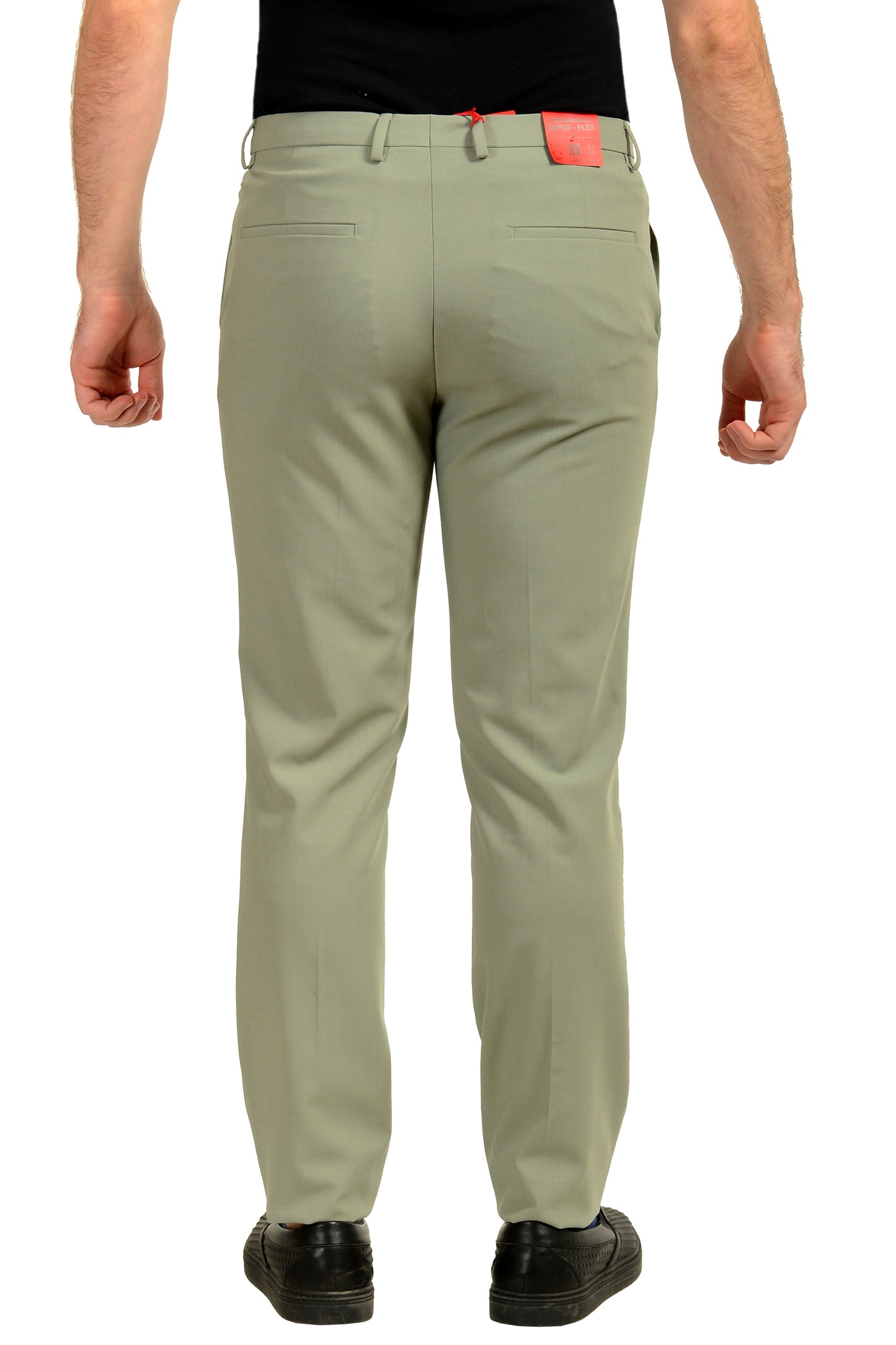 Hugo Boss "Hesten232X" Extra Slim Fit Sage Wool Dress Pants US 34L IT 50