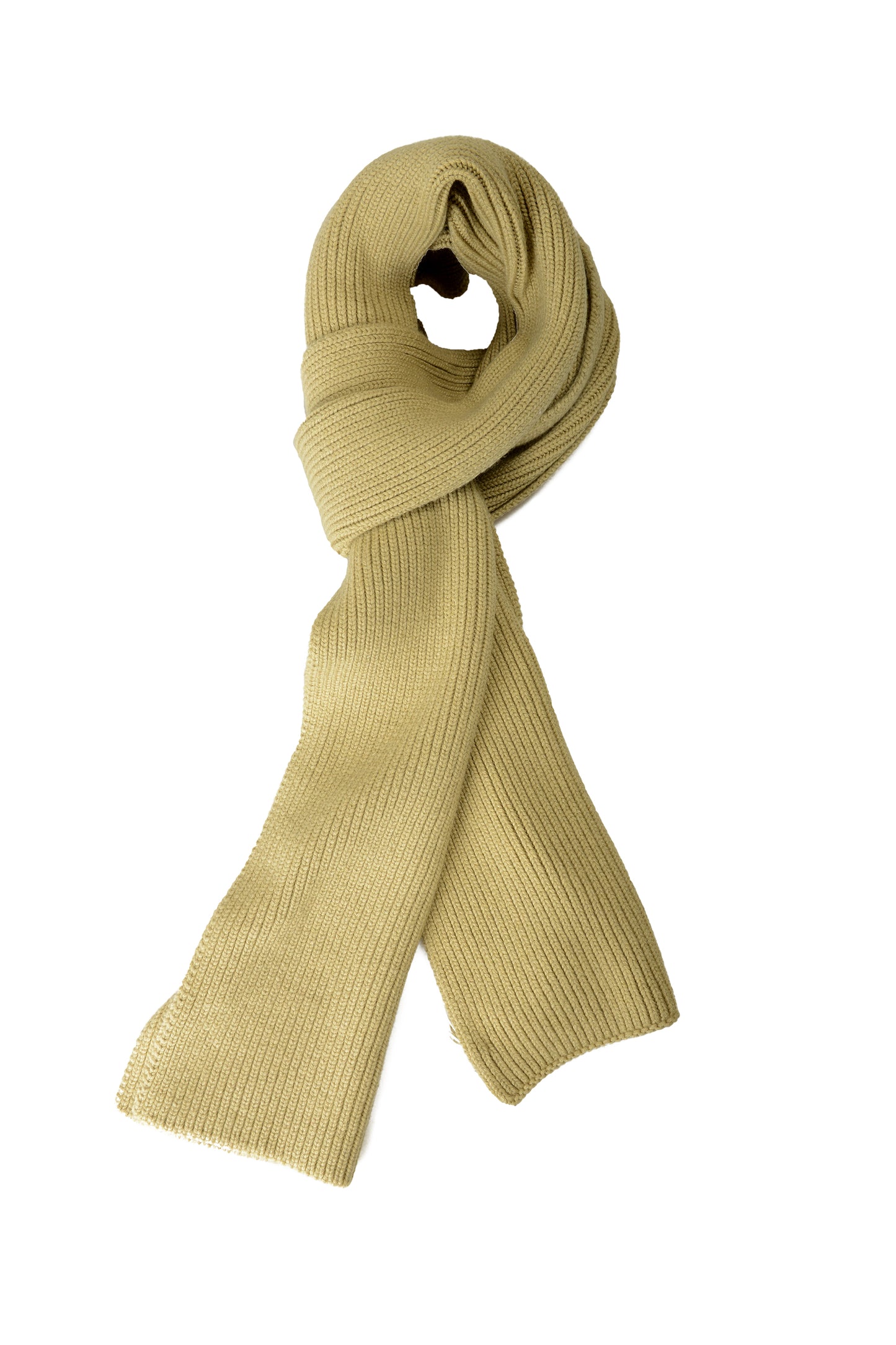 Burberry "Ribbed EKD Scarf" Stone Gray 100% Cashmere Long Scarf