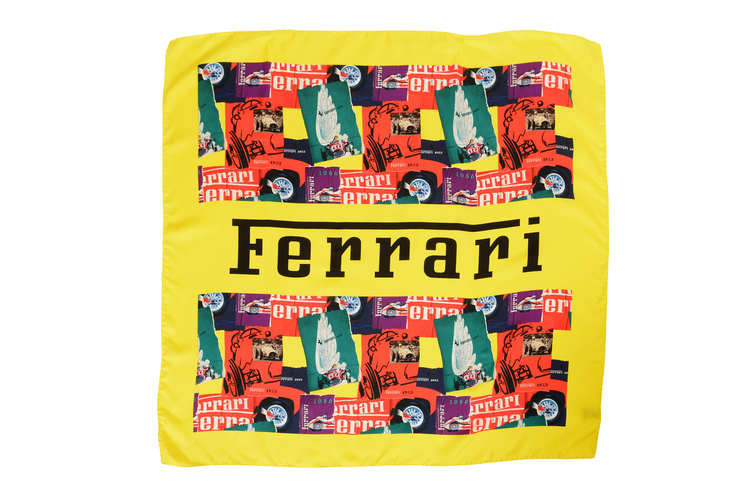 Scuderia Ferrari "Prints Extension Carre" MultiColor Large 100%Silk Square Scarf