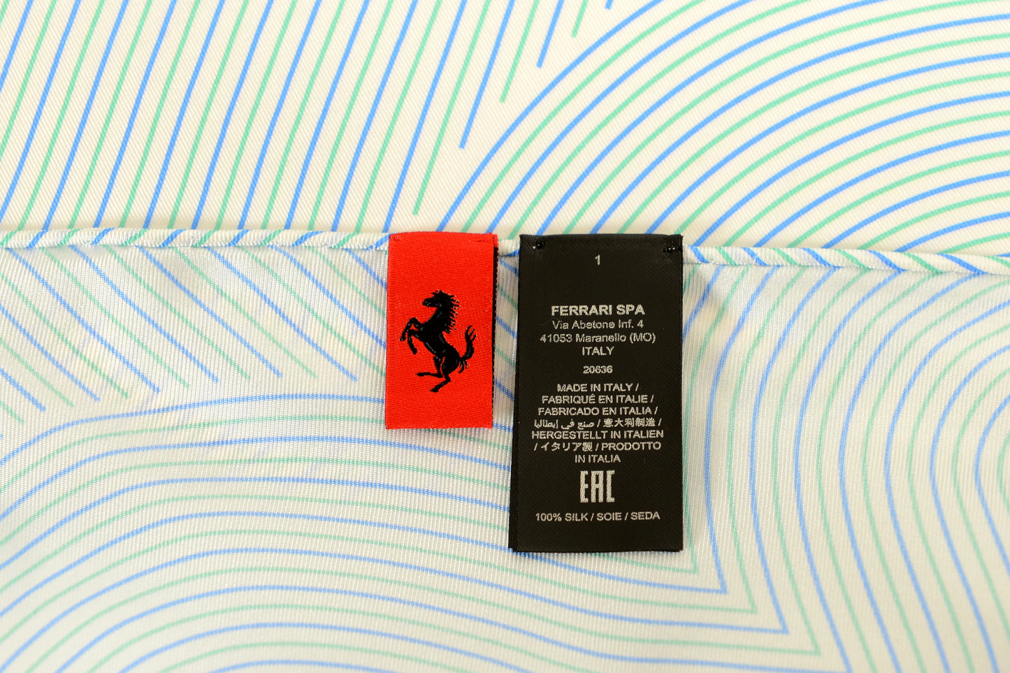 Scuderia Ferrari "Circuit Triangular Bandana" 100% Silk Bandana