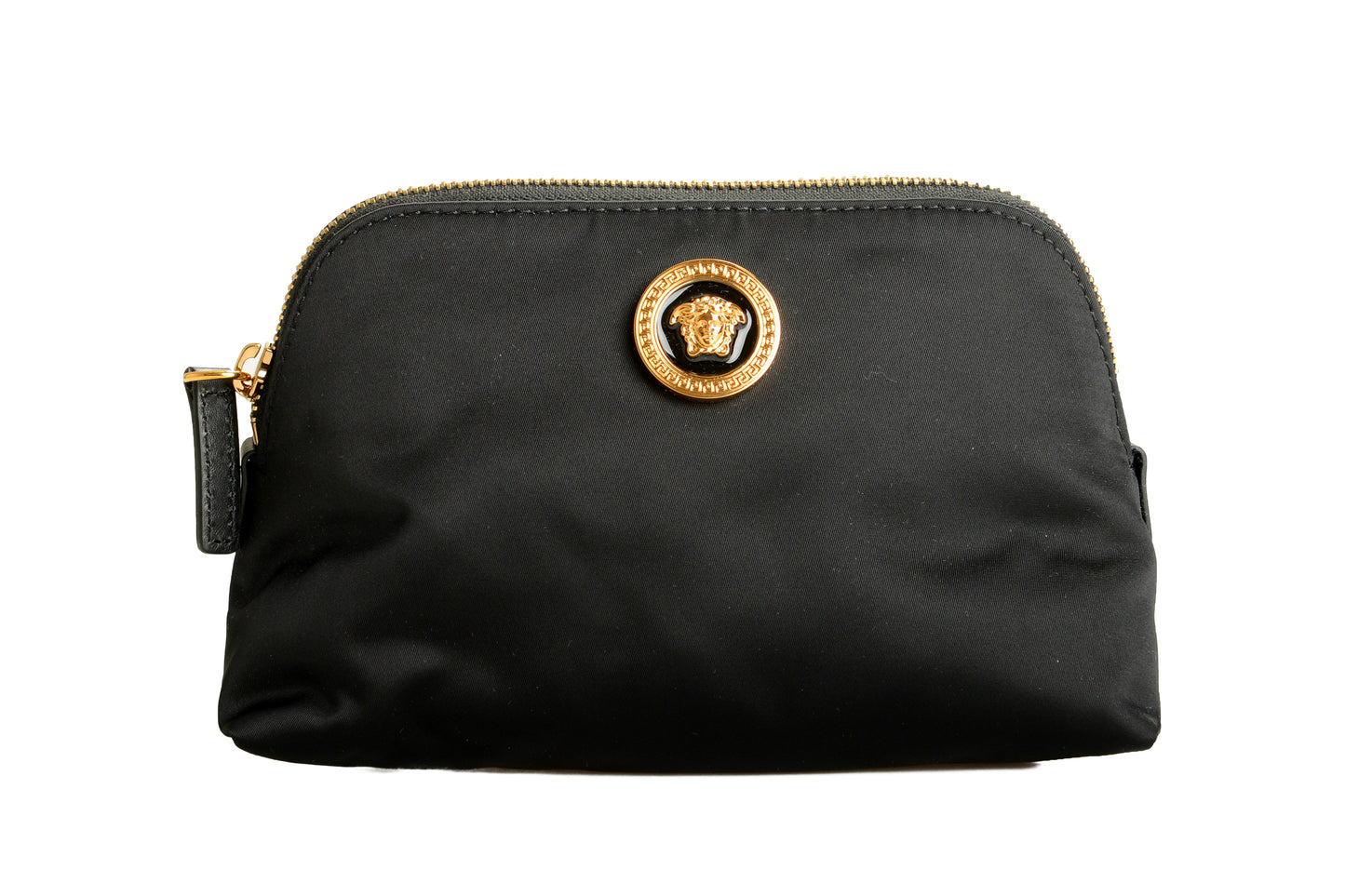 Versace Black Gold Medusa Head Beauty Toiletry Cosmetic Case One Size