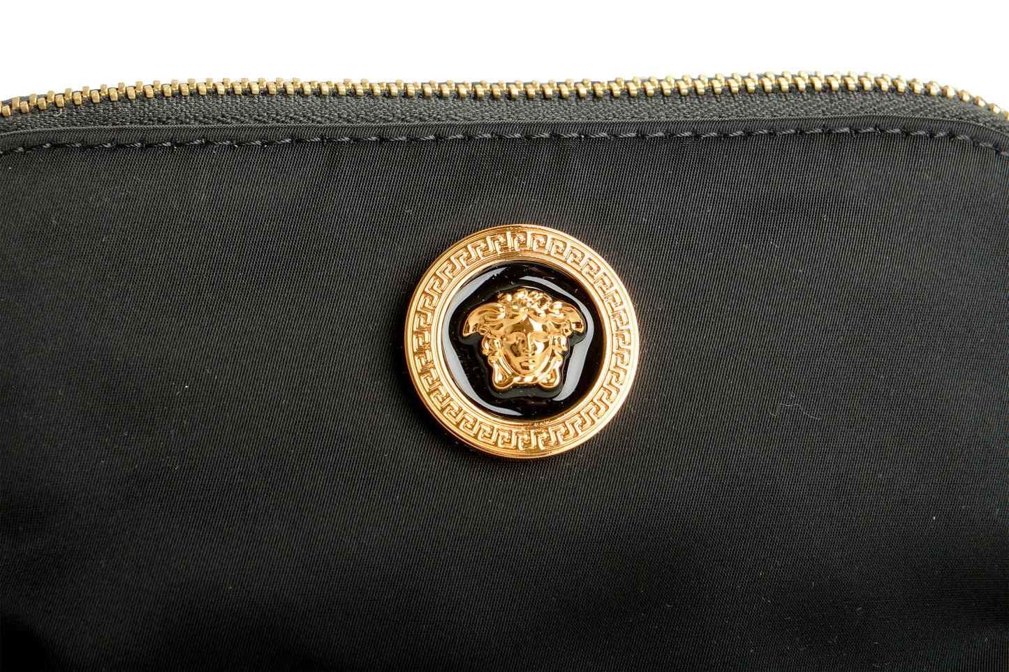 Versace Black Gold Medusa Head Beauty Toiletry Cosmetic Case One Size