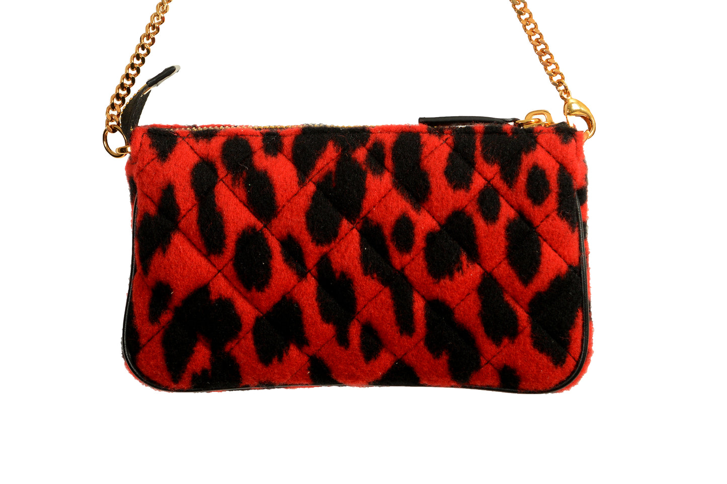 Versace Women's Mini 100% Wool Gold Medusa Quilted Handbag Shoulder Bag