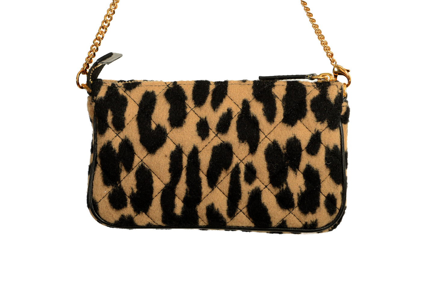 Versace Women's Mini 100% Wool Gold Medusa Quilted Handbag Shoulder Bag