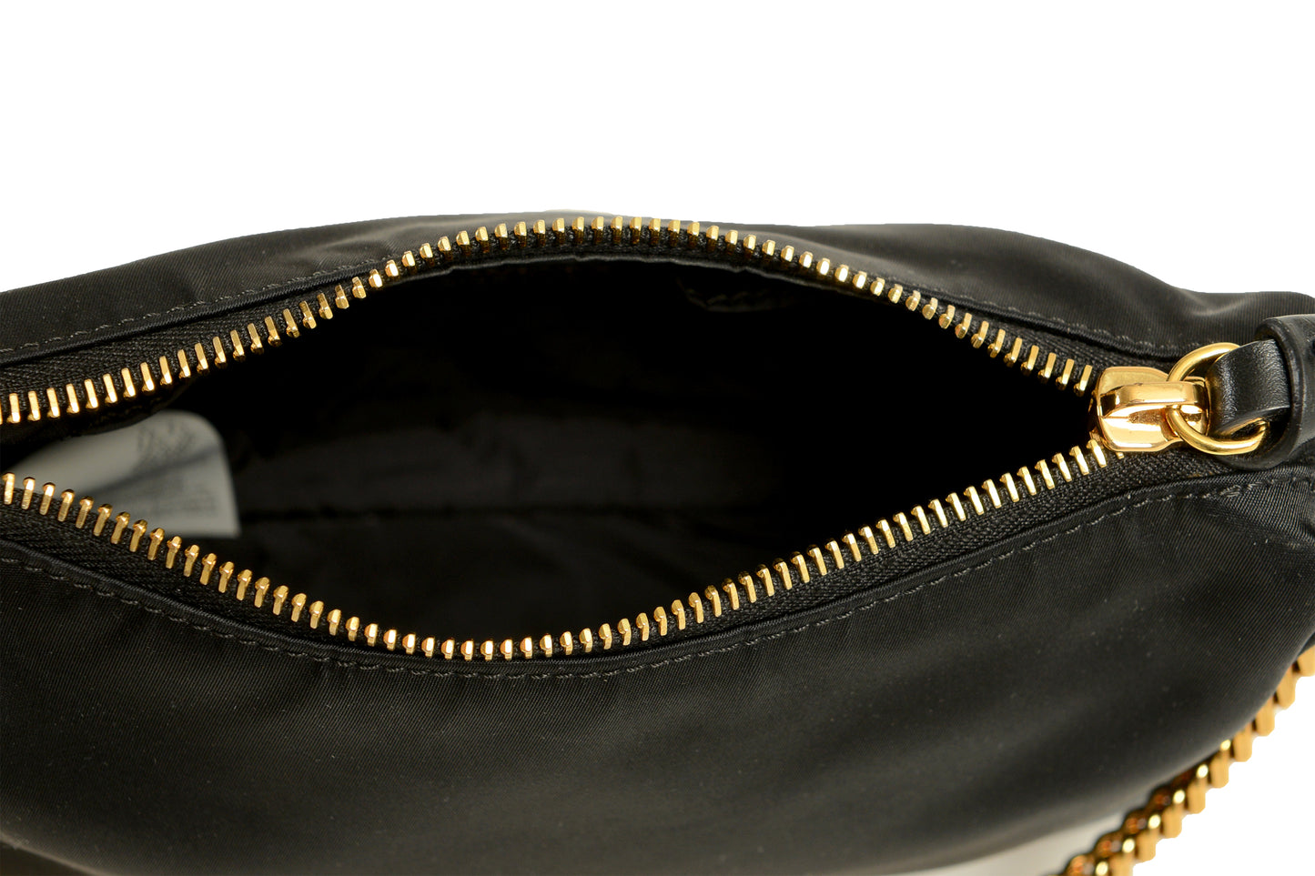 Versace Gold Medusa Black Nylon Small Hobo Handbag Shoulder Bag