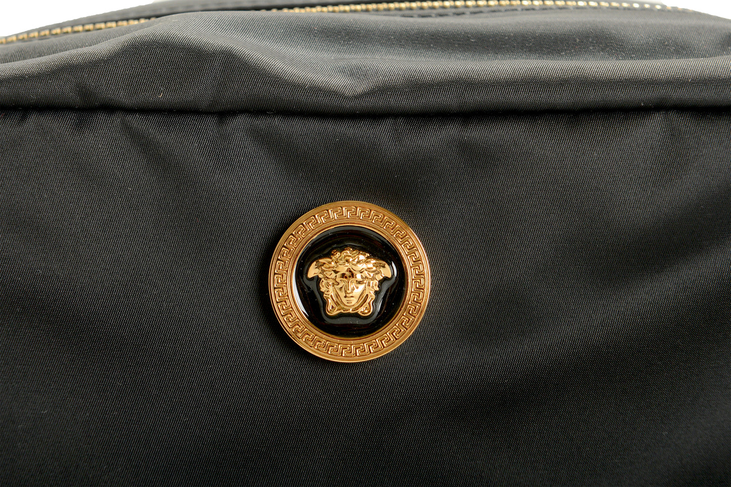 Versace Black Gold Medusa Head Beauty Toiletry Cosmetic Case One Size