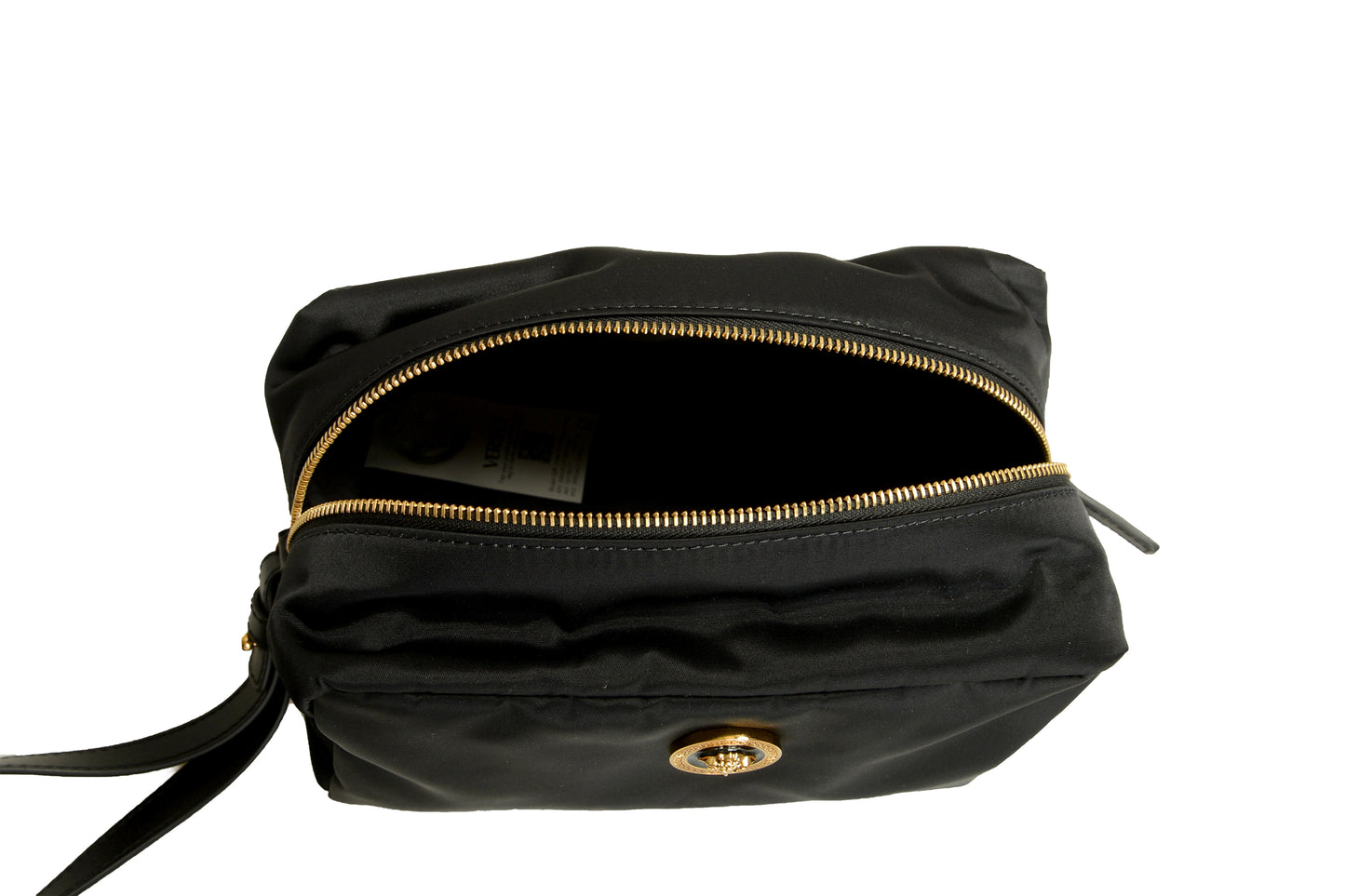Versace Black Gold Medusa Head Beauty Toiletry Cosmetic Case One Size