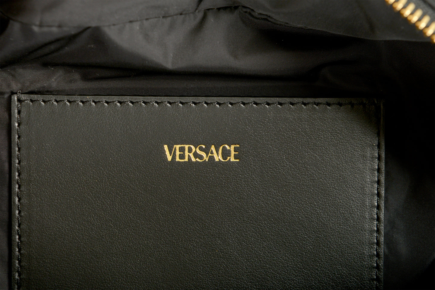 Versace Black Gold Medusa Head Beauty Toiletry Cosmetic Case One Size