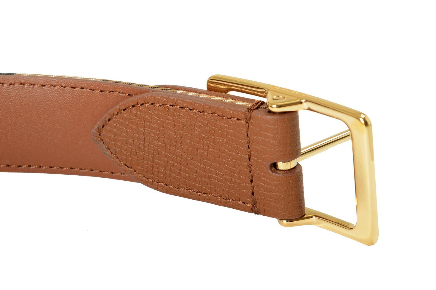 Burberry Reversible30 Housecheck Leather/Canvas Signature Print Belt US 38 IT 95