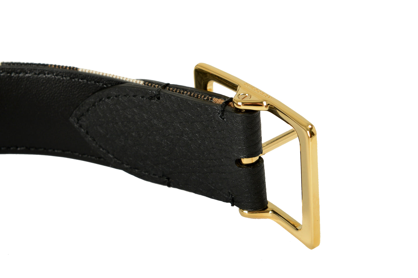 Burberry Reversible30 Housecheck Leather/Canvas Signature Print Belt US 30 IT 75