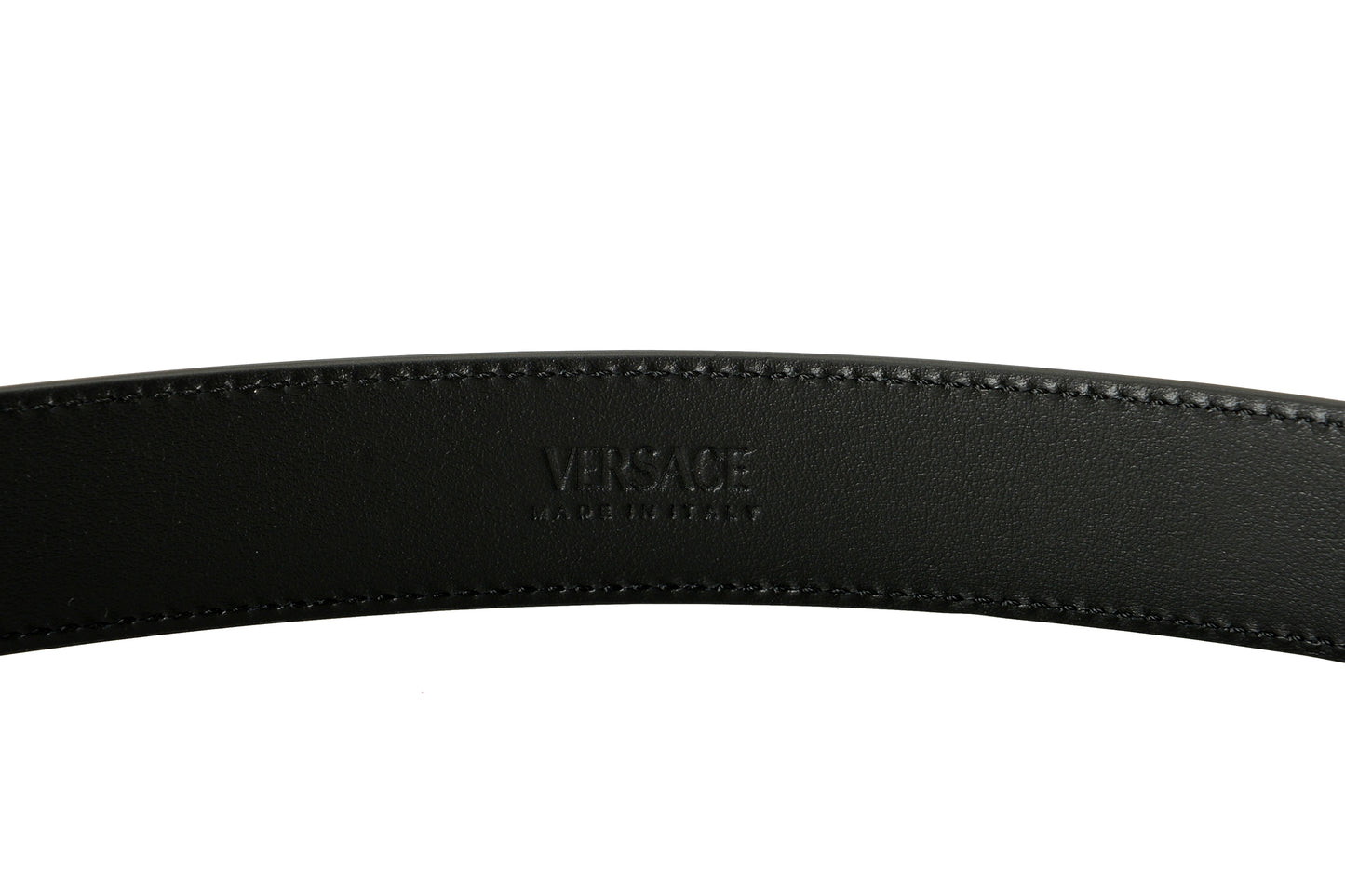 Versace Royal Blue 100% Leather Gold Medusa Head Decorated Belt US 38 IT 95