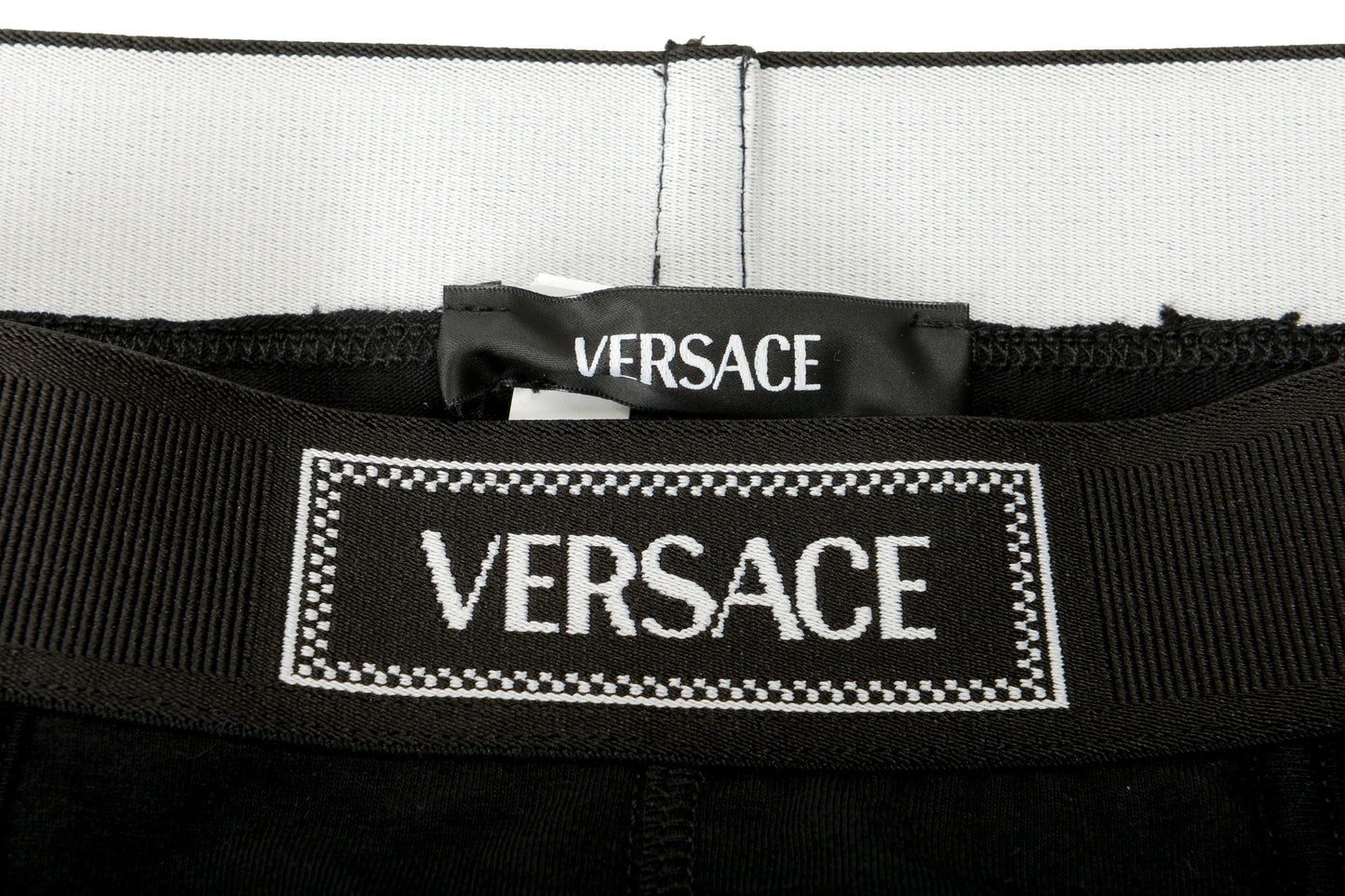 Versace Men's Black Logo Print Trunk Underwear Versace Sz 3 US XS IT 46