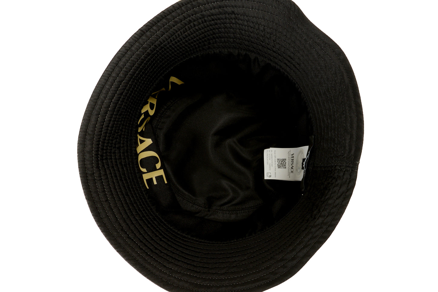 Versace Multi-Color Baroque/ Logo On Black Reversible Bucket Hat Size 58