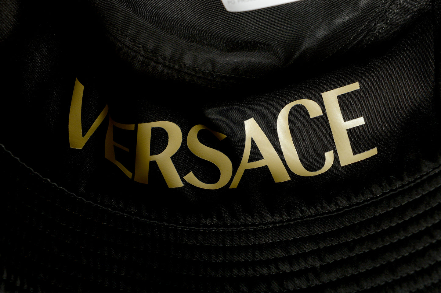 Versace Multi-Color Baroque/ Logo On Black Reversible Bucket Hat Size 58