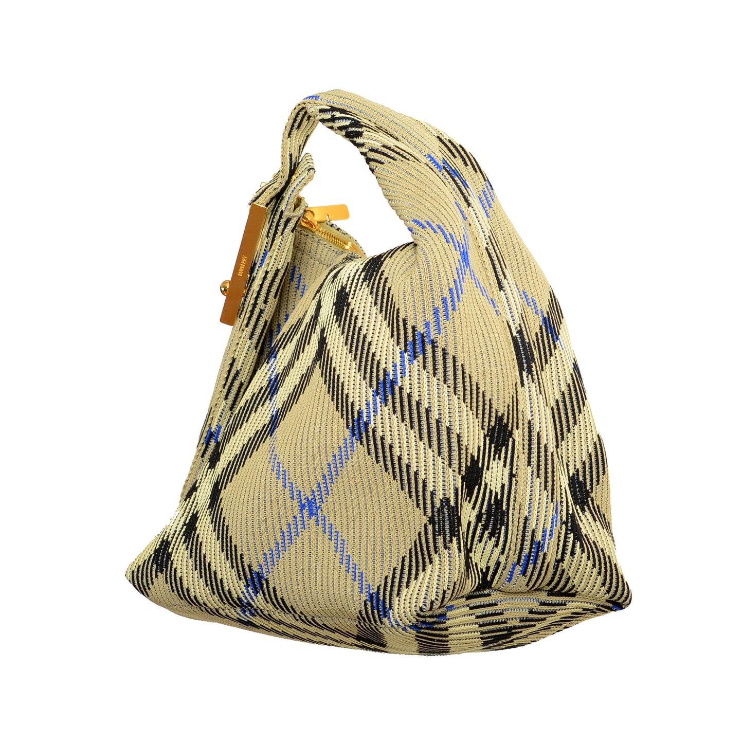 Burberry "Peg" Lichen Plaid Shoulder Hobo Bag