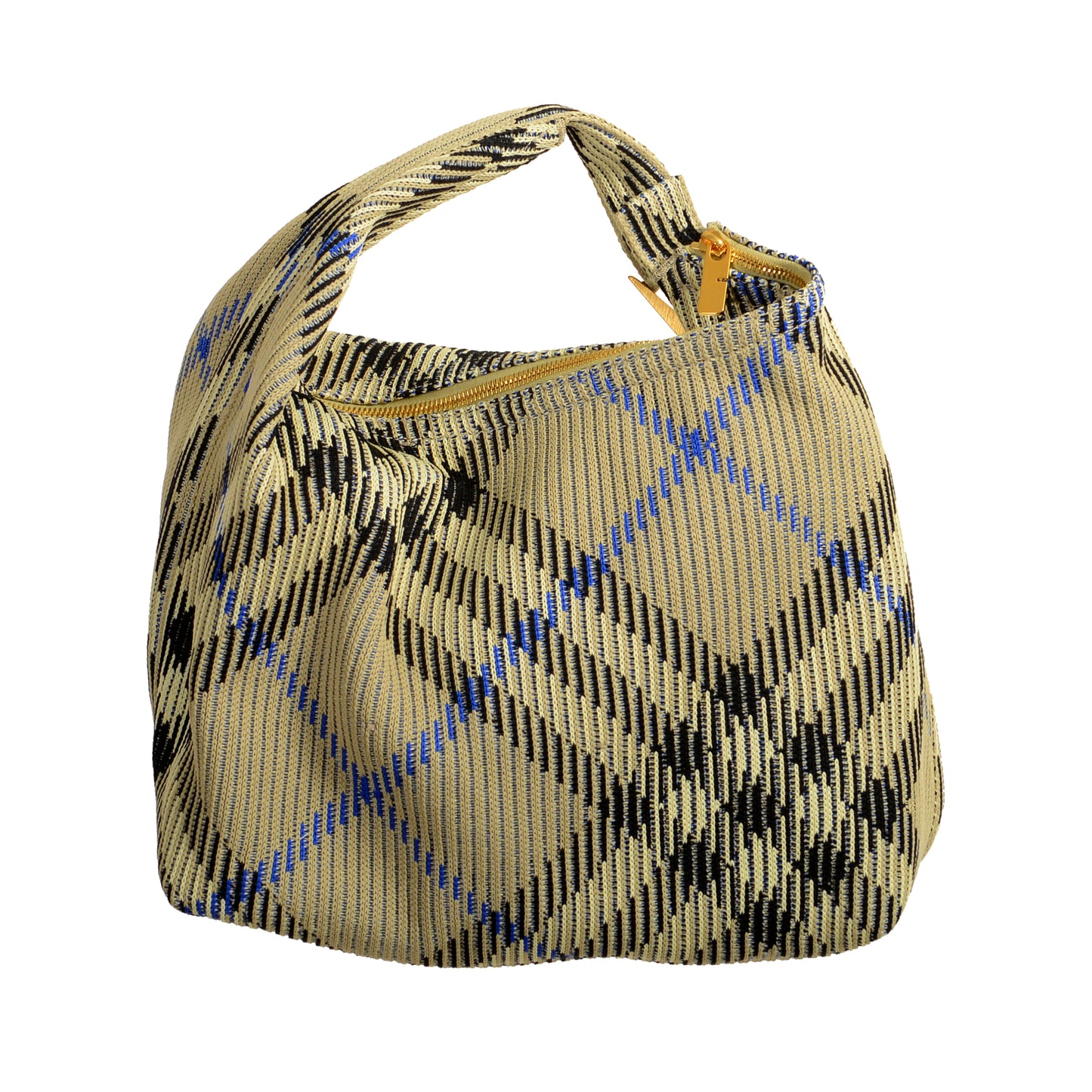 Burberry "Peg" Lichen Plaid Shoulder Hobo Bag