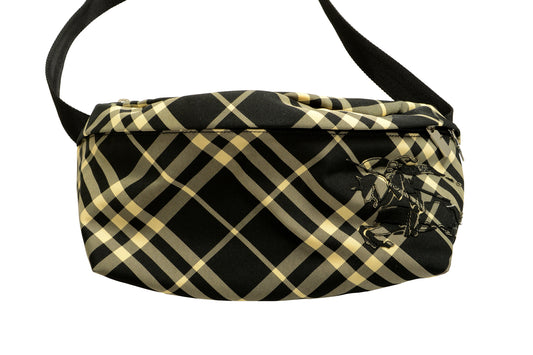 Burberry "Essential Belt Bag" Logo Embroidered Plaid Shoulder Fanny Belt Bag