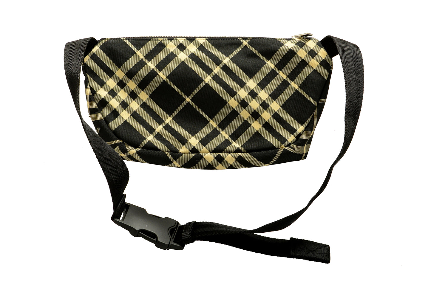 Burberry "Essential Belt Bag" Logo Embroidered Plaid Shoulder Fanny Belt Bag