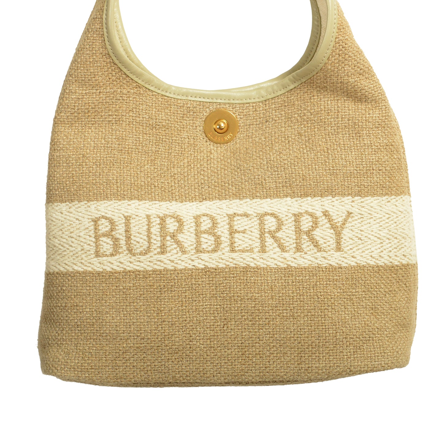 Burberry "SM Shoulder Bag" Natural Beige Canvas Handbag Shoulder Bag