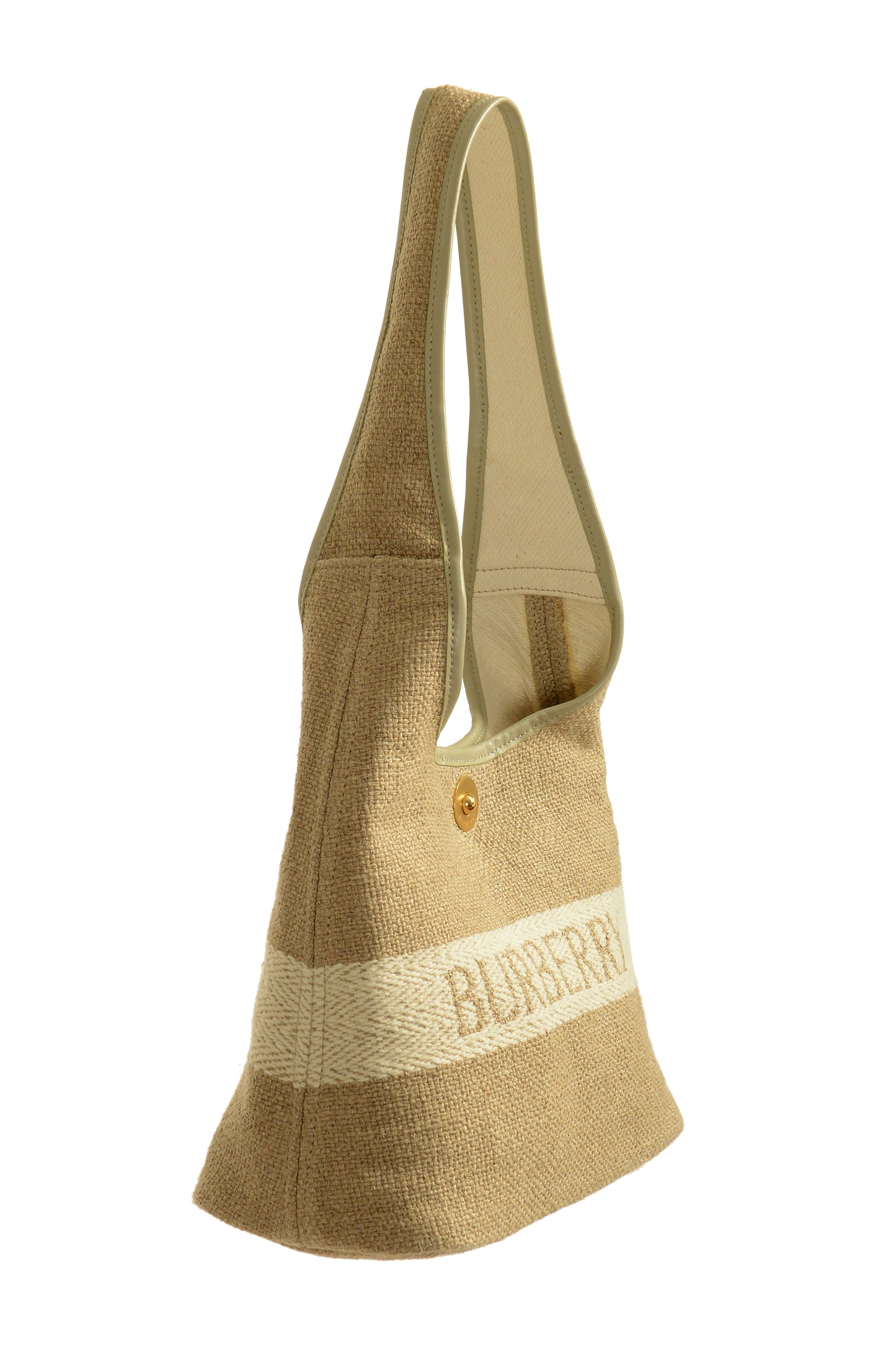 Burberry "SM Shoulder Bag" Natural Beige Canvas Handbag Shoulder Bag
