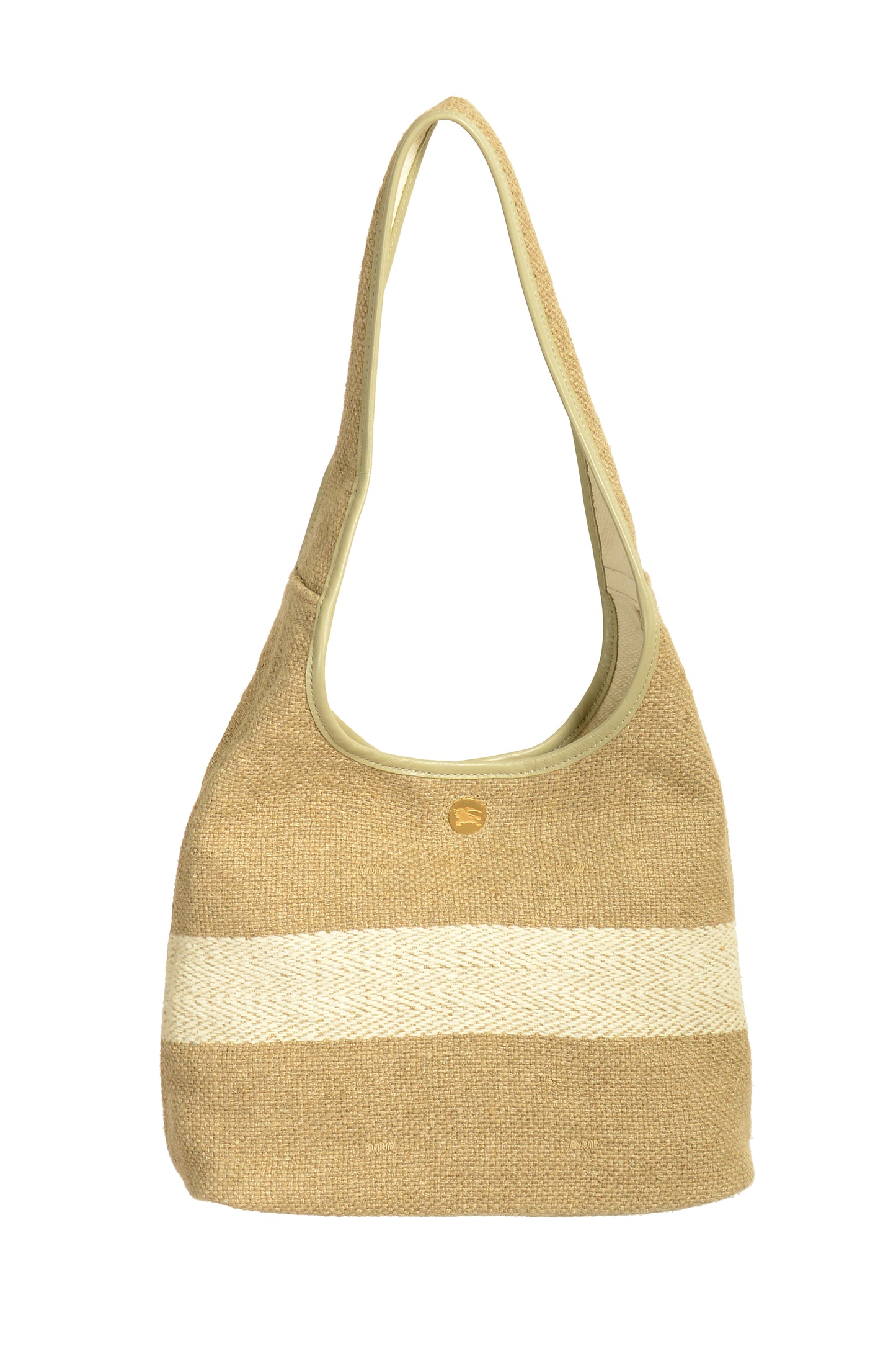 Burberry "SM Shoulder Bag" Natural Beige Canvas Handbag Shoulder Bag