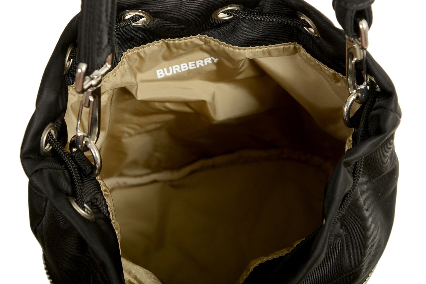 Burberry "LS Ryle NLN" Black Small Bucket Handbag Shoulder Bag