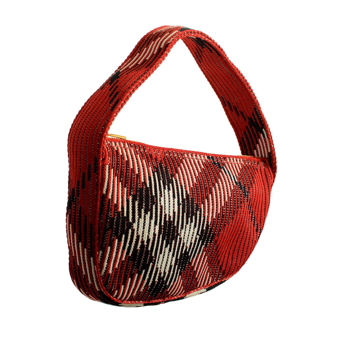 Burberry "Ls Knit Baguette" Scarlet Plaid Handbag Shoulder Bag