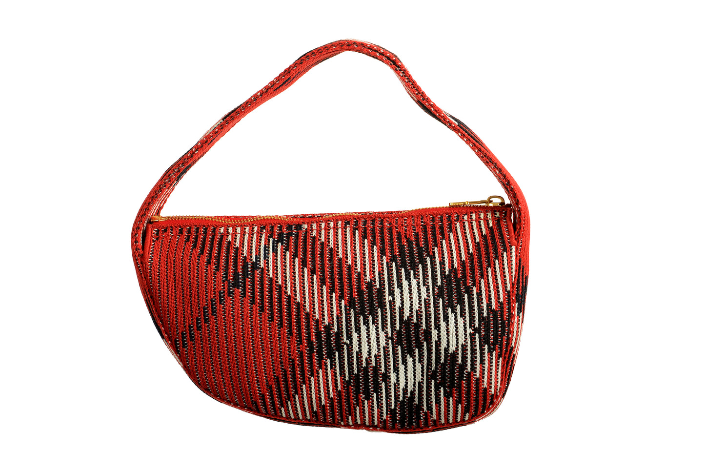 Burberry "Ls Knit Baguette" Scarlet Plaid Handbag Shoulder Bag