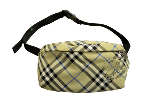 Burberry "Essential Belt Bag" Logo Embroidered Plaid Shoulder Fanny Belt Bag